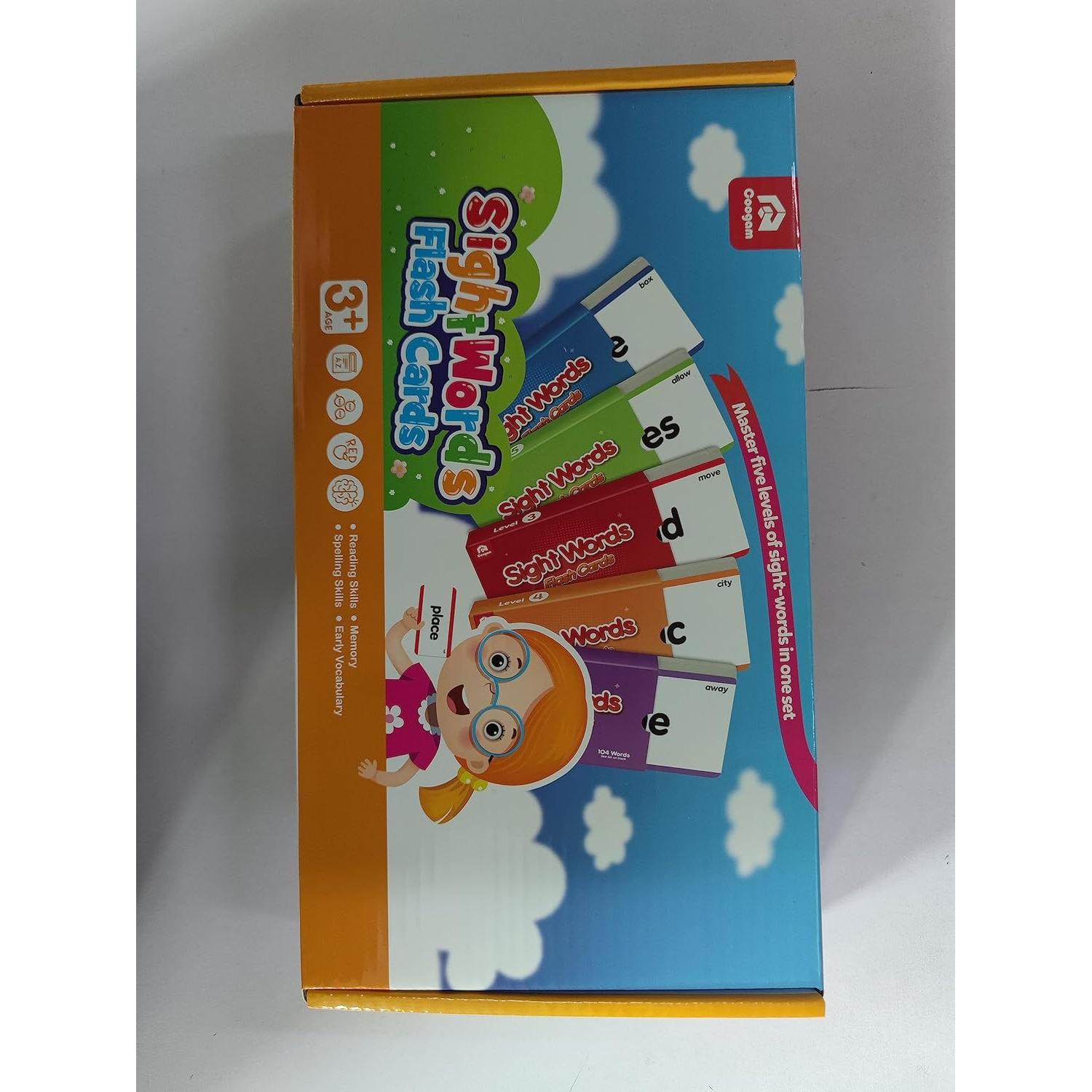 Tarjetas de Aprendizaje Coogam 520 Palabras de Vista Educativas