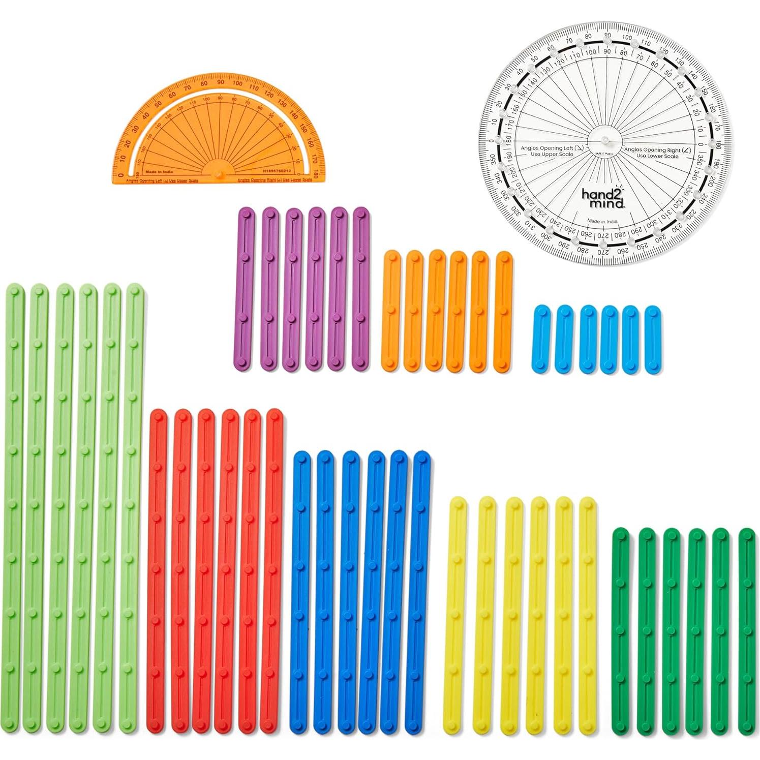 Set de Geometría AngLegs hand2mind - 48 Piezas + Transportadores