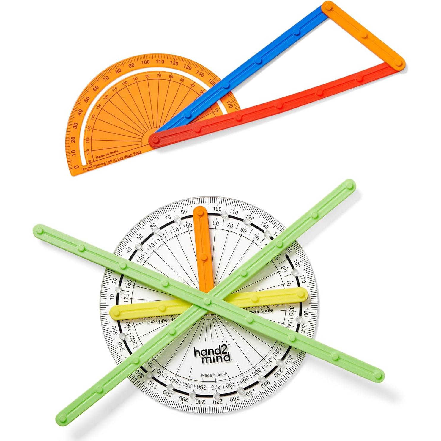 Set de Geometría AngLegs hand2mind - 48 Piezas + Transportadores