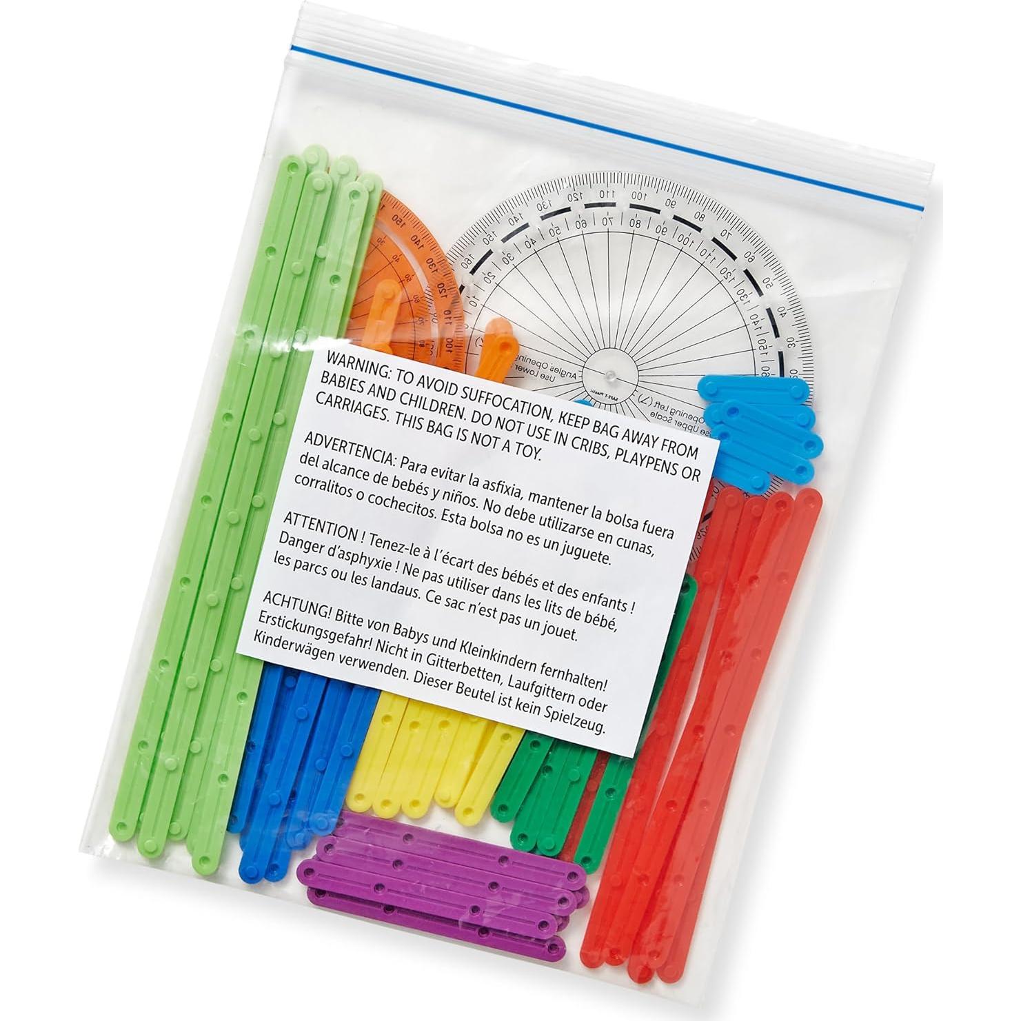 Set de Geometría AngLegs hand2mind - 48 Piezas + Transportadores