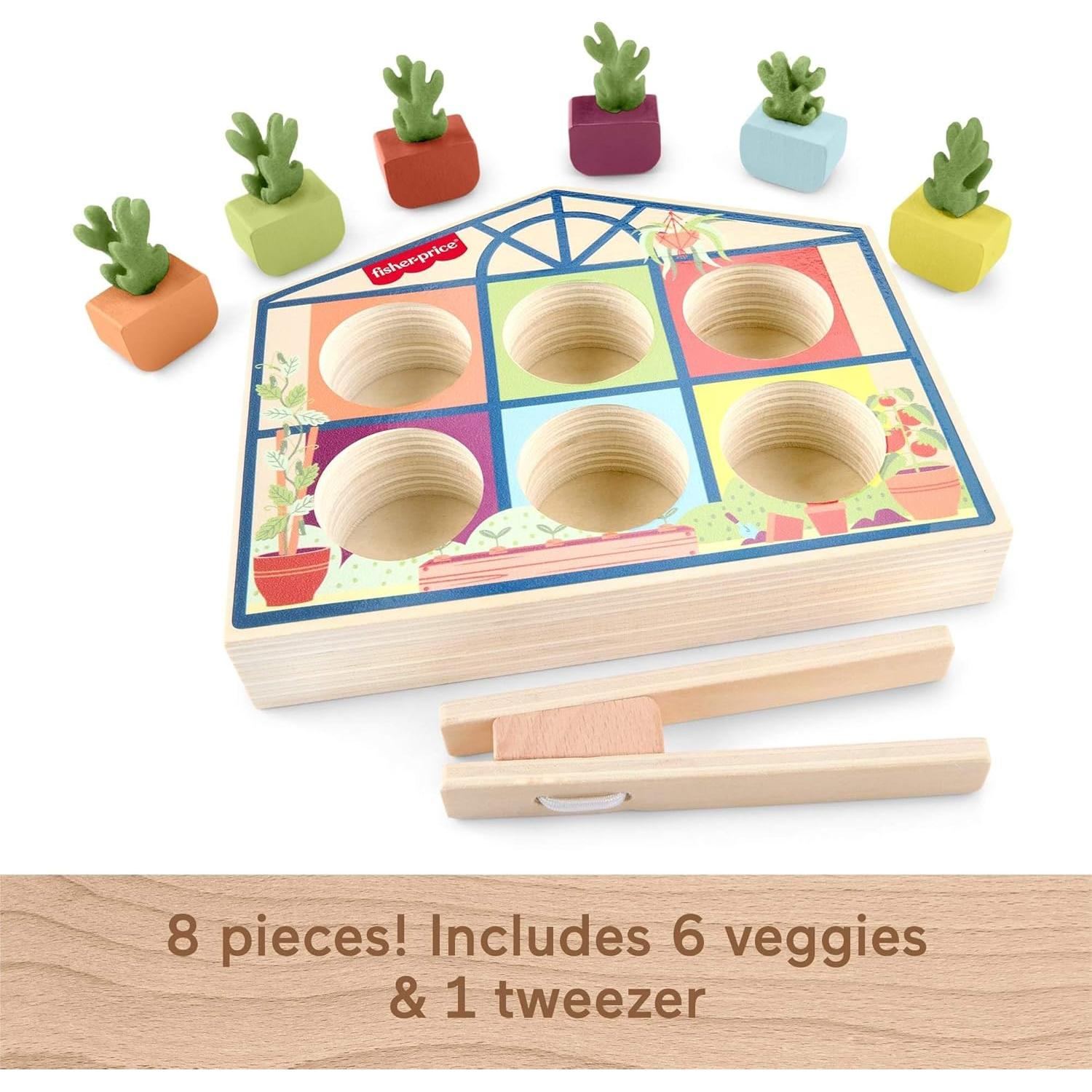 Juguete de Clasificación de Madera Fisher-Price Invernadero 8 Piezas