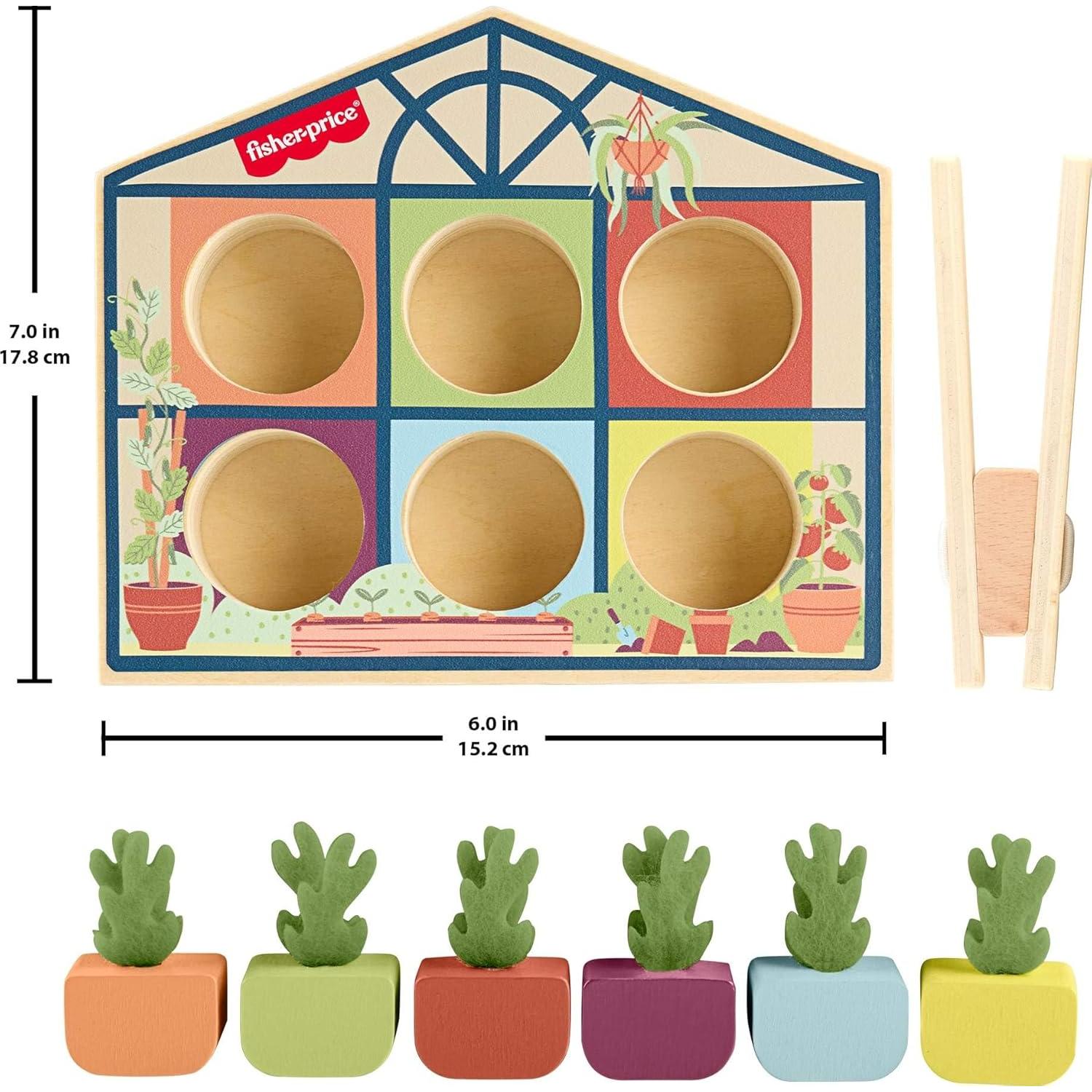Juguete de Clasificación de Madera Fisher-Price Invernadero 8 Piezas