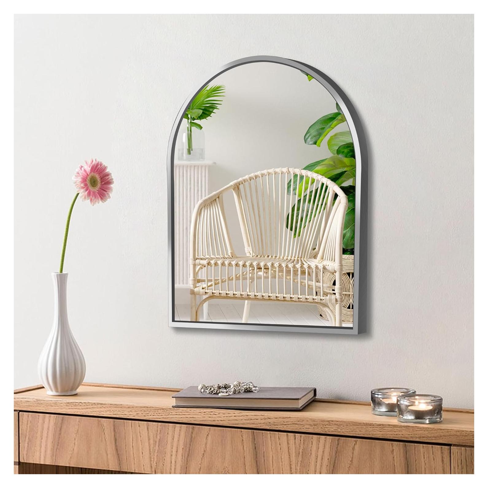 Espejo Arco Plateado MYlovelylands 33x25.4 cm Decorativo