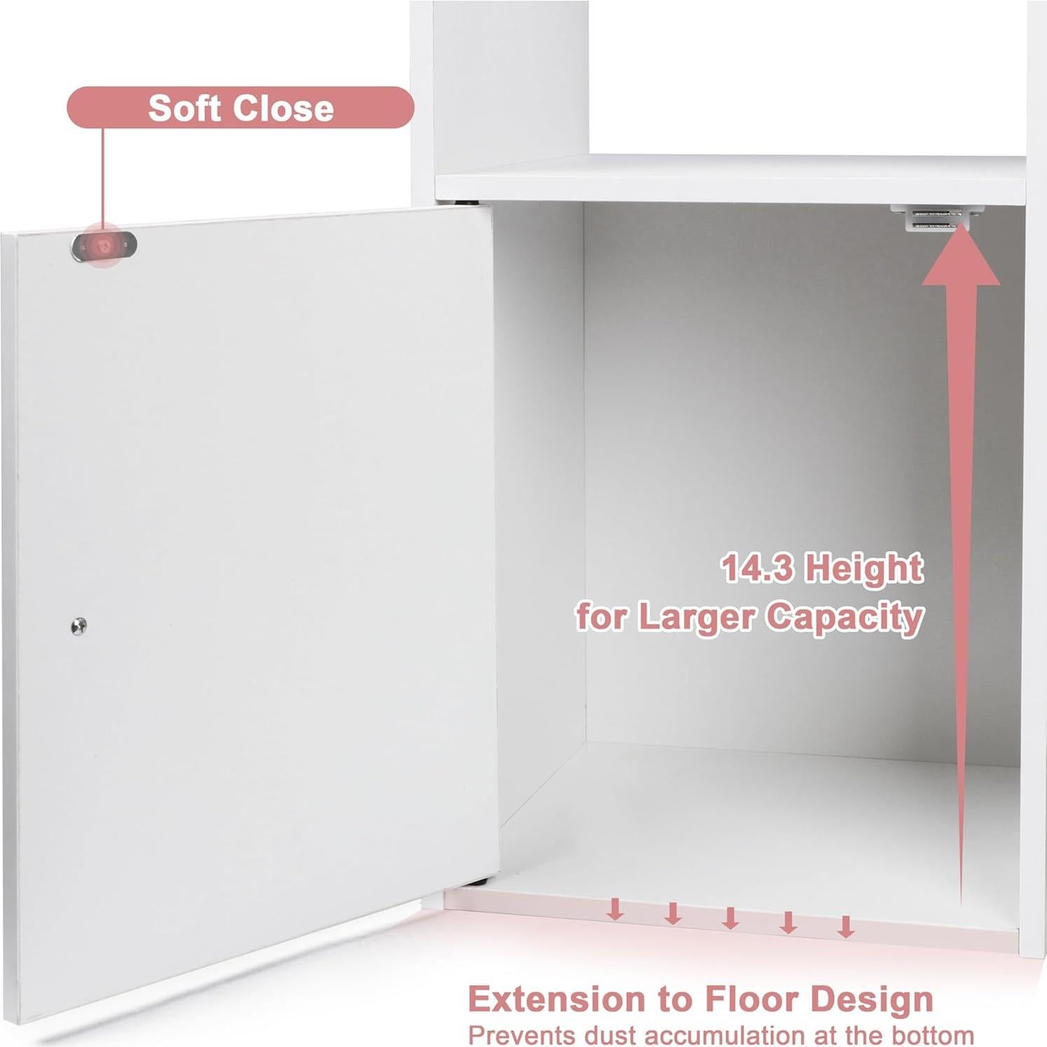 Xilingol Kids Toy Storage Organizer, 4-Tier Toy Organizers W/8 Removable Storage Bins, Kid Bookshelf and Toy Storage for Study Room, Bedroom, Kids Room, Classroom, Nursery