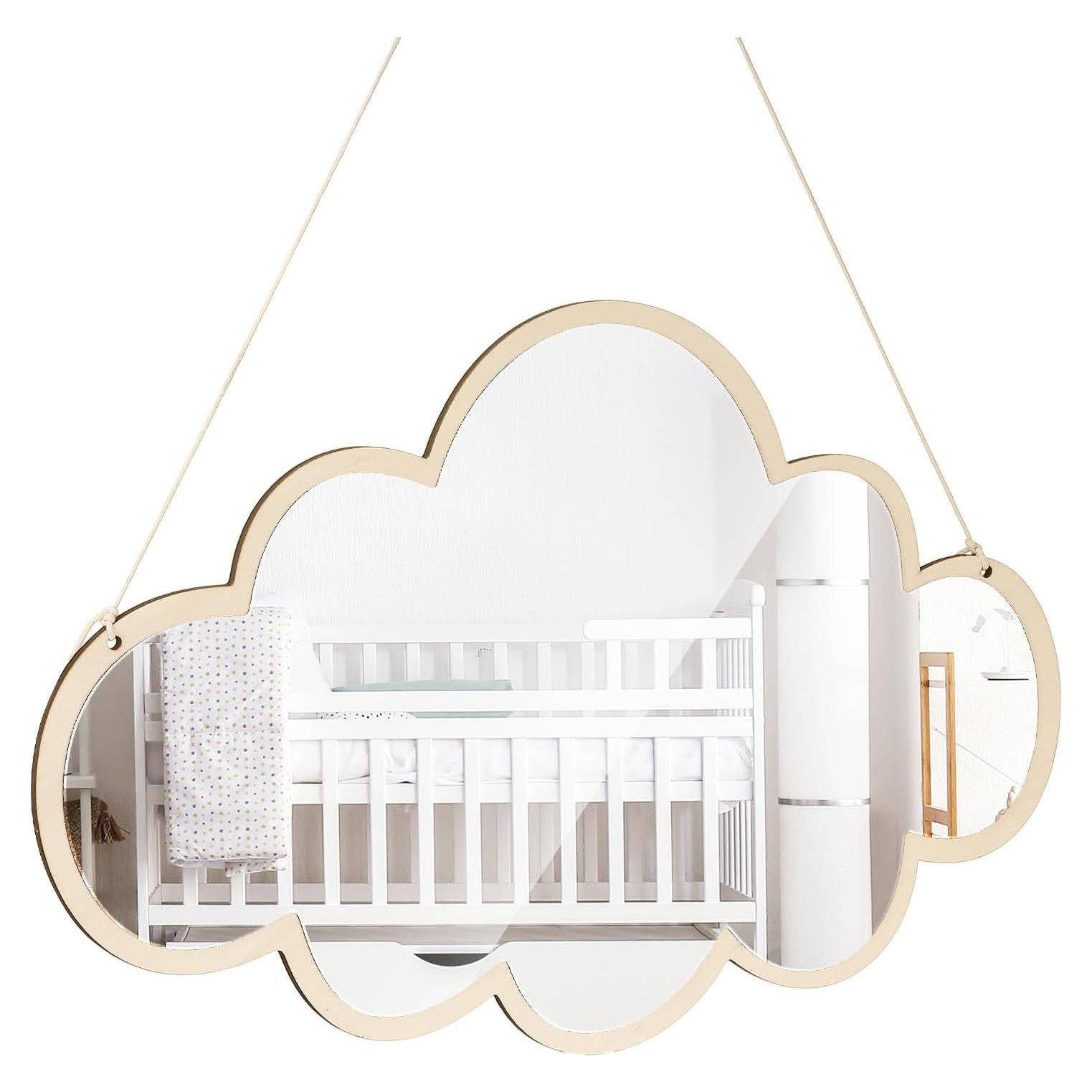 Espejo Nube de Madera FOMIYES Antideslizante 38x25 cm