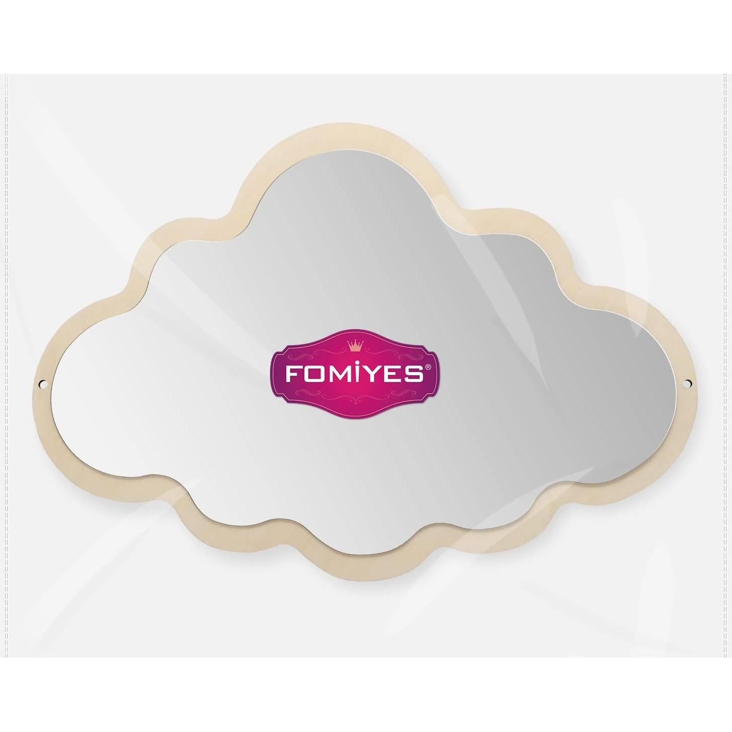 Espejo Nube de Madera FOMIYES Antideslizante 38x25 cm