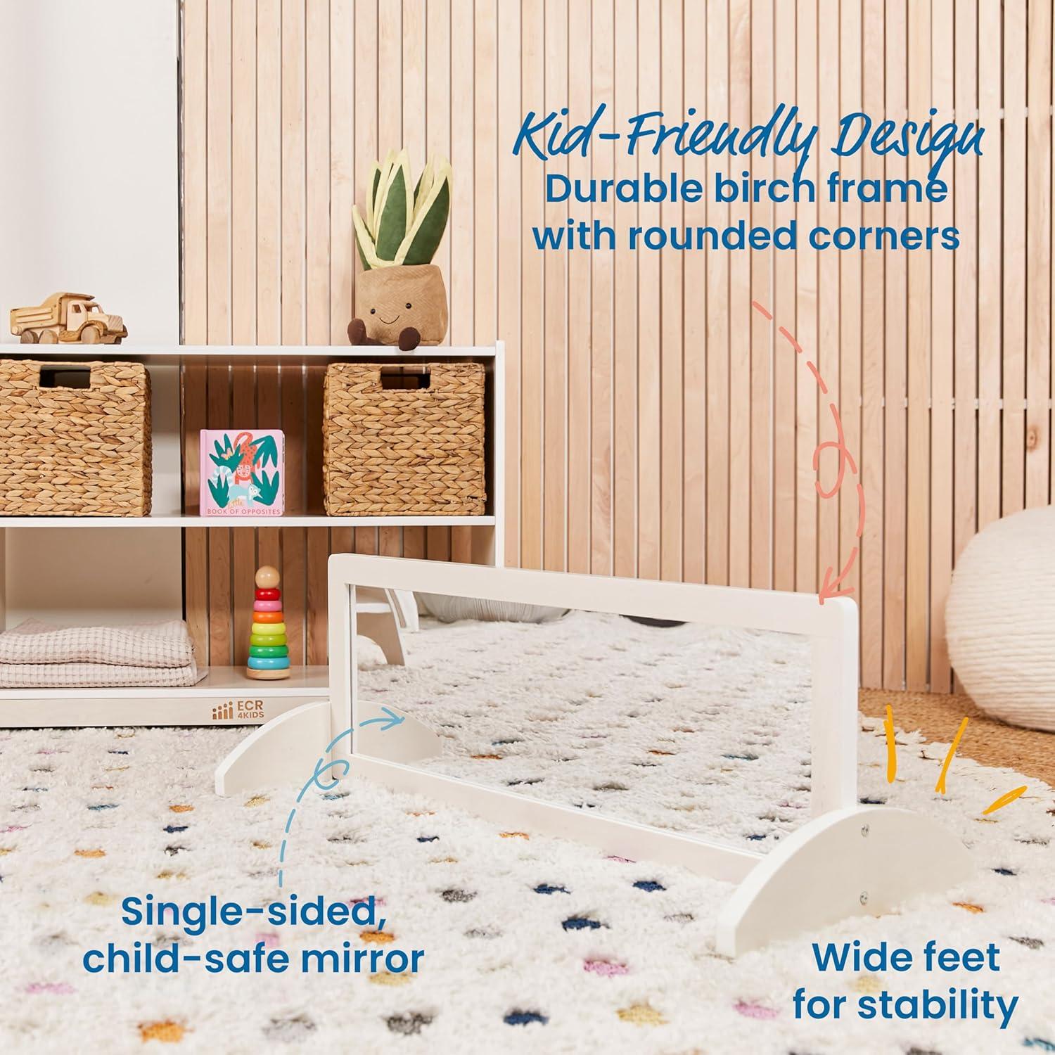 Espejo Bi-Direccional ECR4Kids para Niños - Lavado Blanco