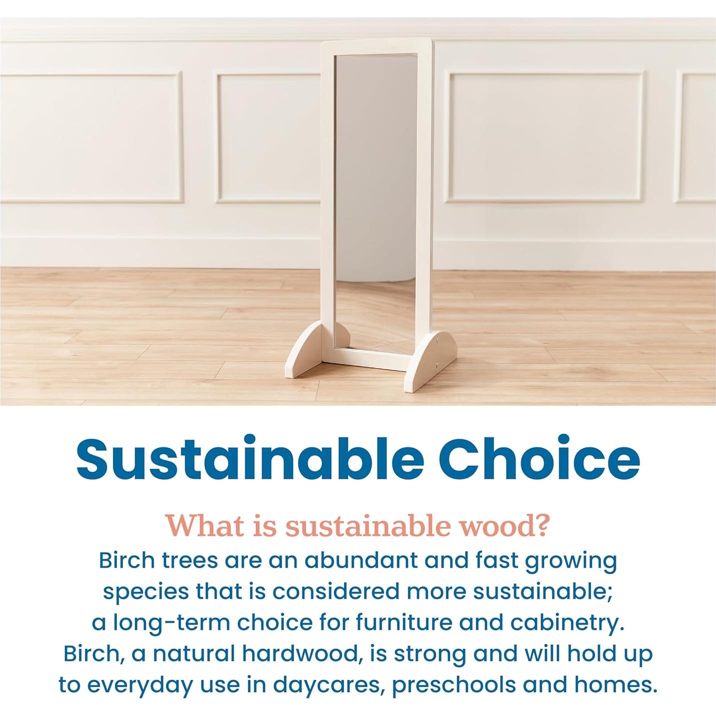 Espejo Bi-Direccional ECR4Kids para Niños - Lavado Blanco