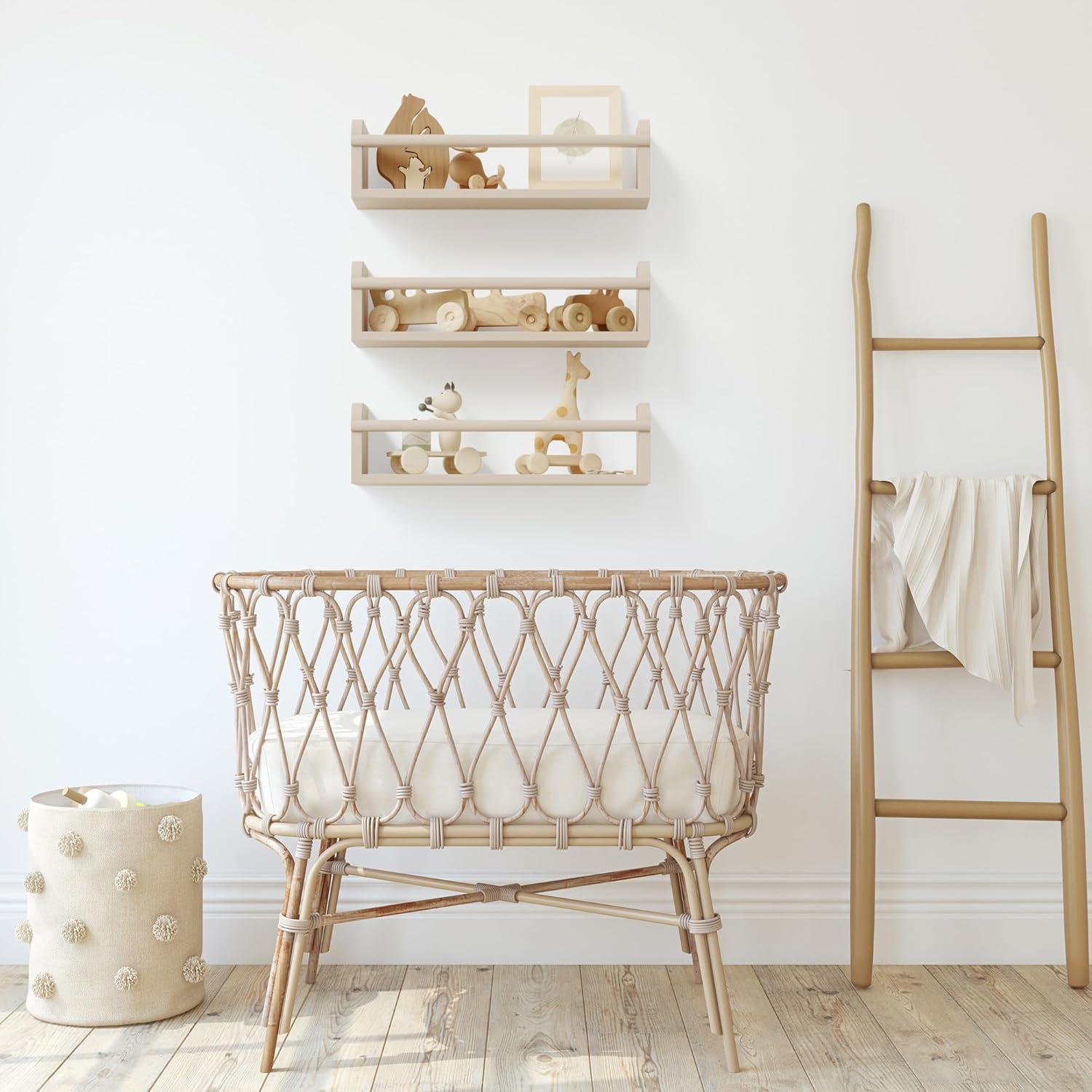 Estantes Flotantes Beige ZICOTO - Juego de 3 para Guardería