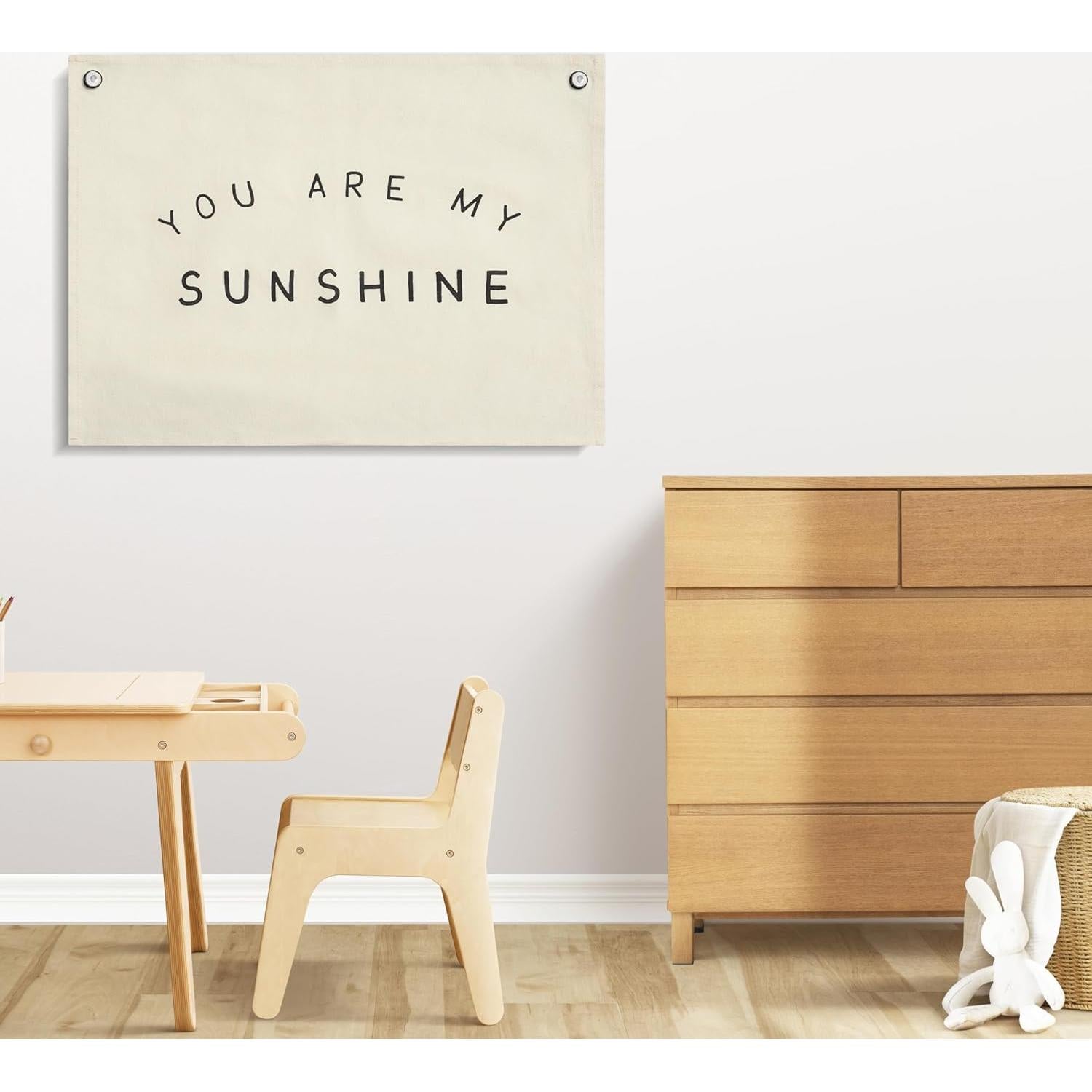 Banner de Lienzo para Niños Lyla & Sage - Decoración Beige