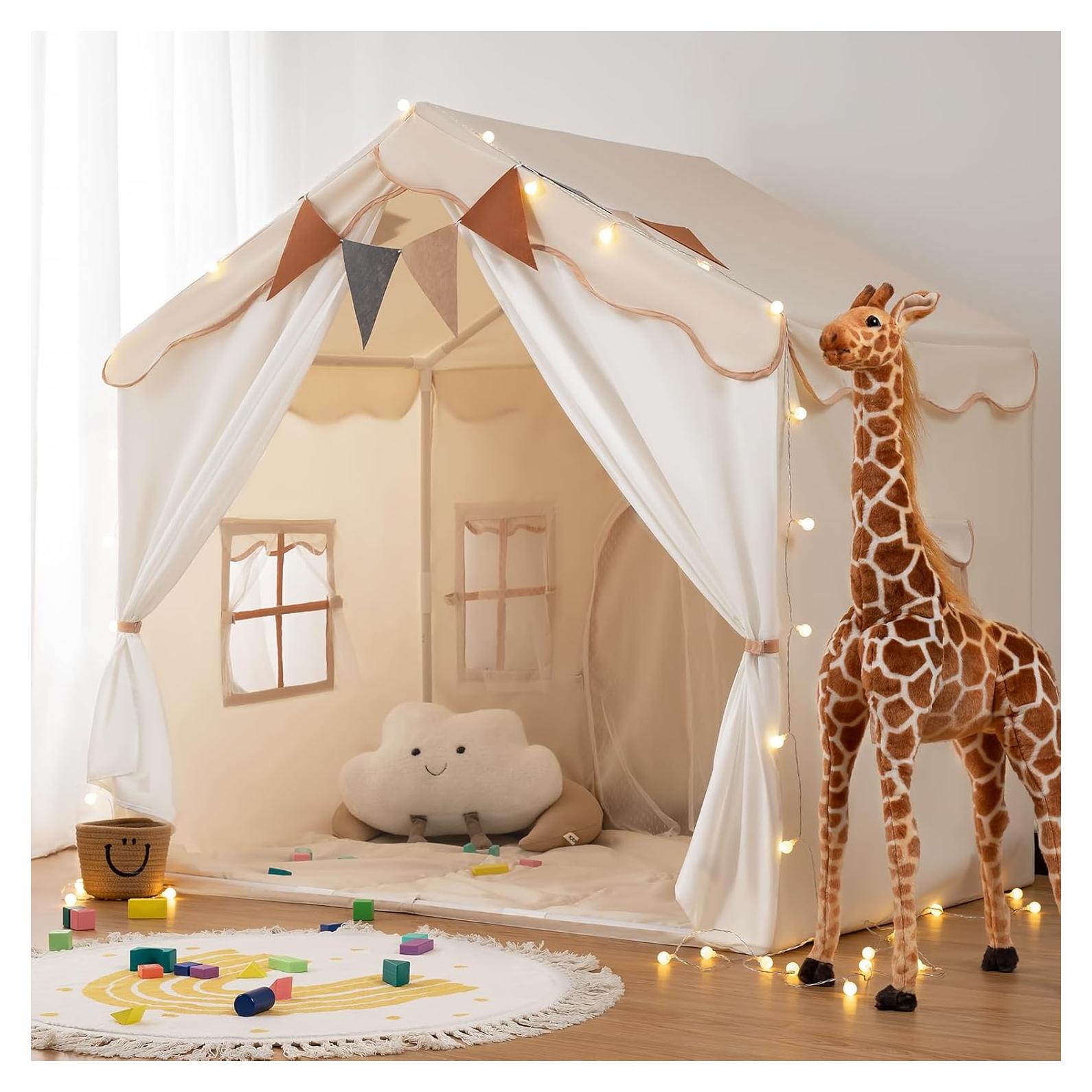 Tienda de Juego para Niños Besrey 2 en 1 con Alfombra 130cm