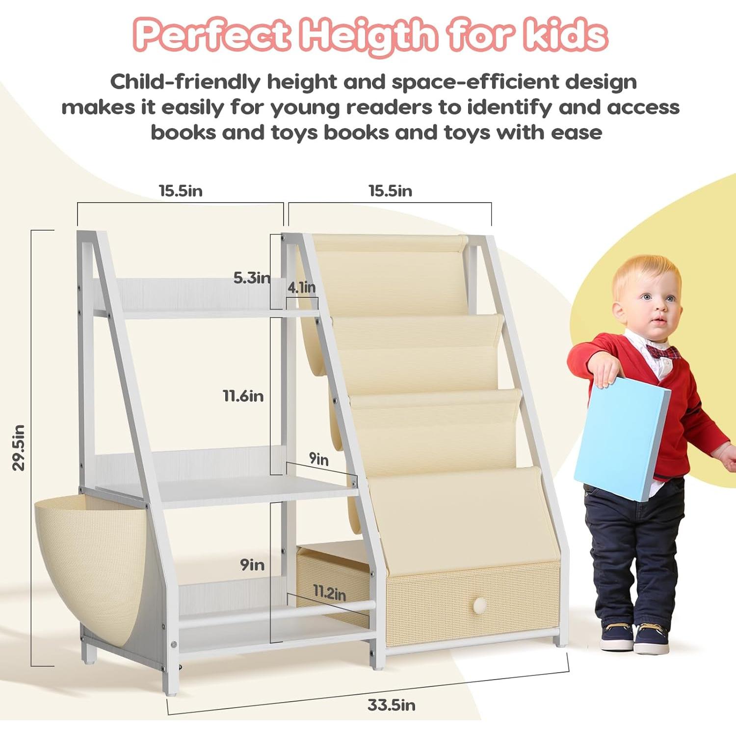 Estantería Organizador de Juguetes y Libros Yiabivo KB01