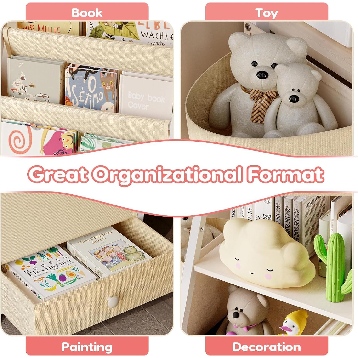 Estantería Organizador de Juguetes y Libros Yiabivo KB01