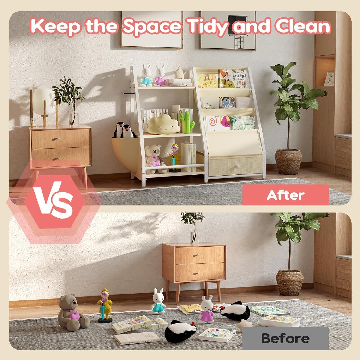 Estantería Organizador de Juguetes y Libros Yiabivo KB01