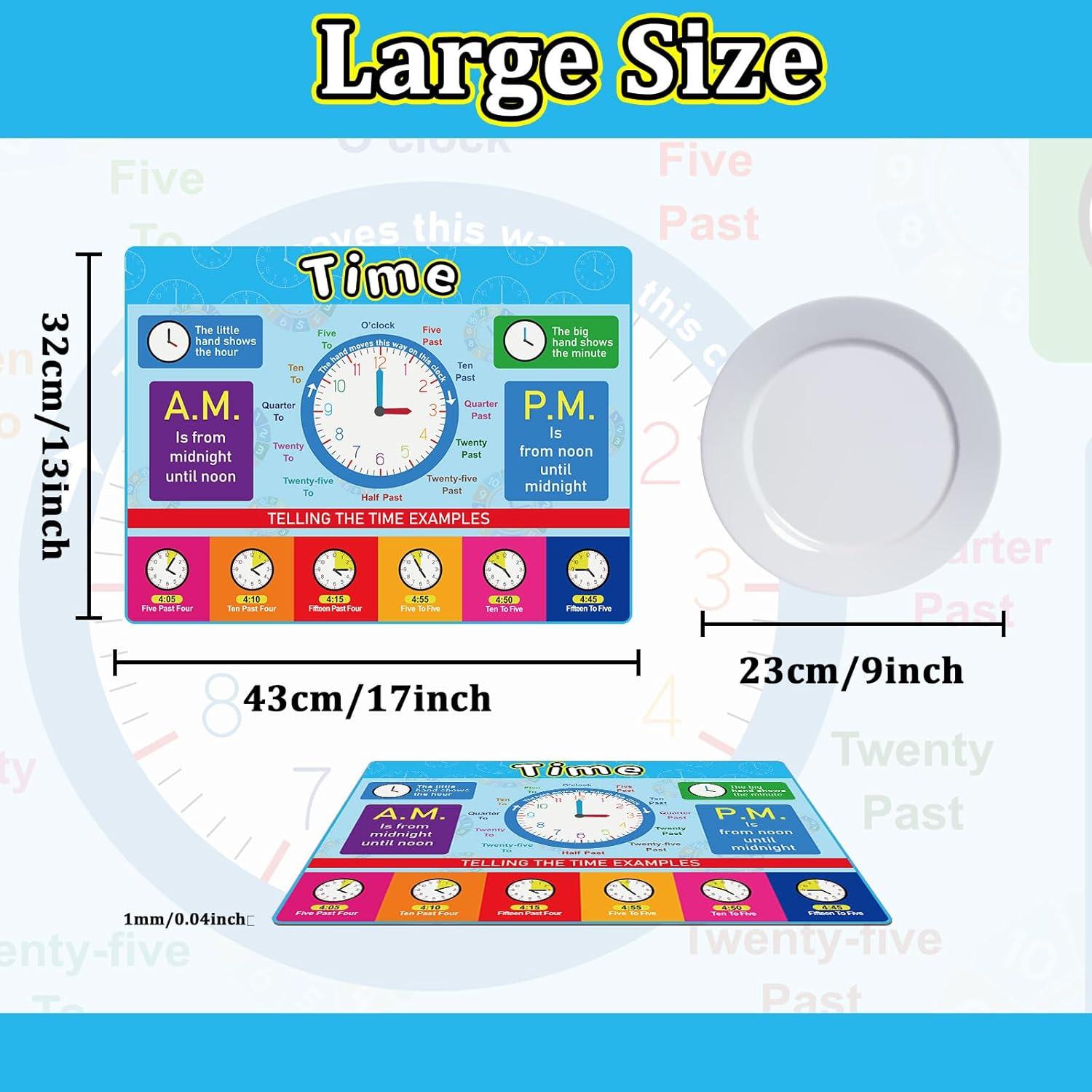 Manteles Plásticos Educativos OBUSATT Set de 6 para Niños