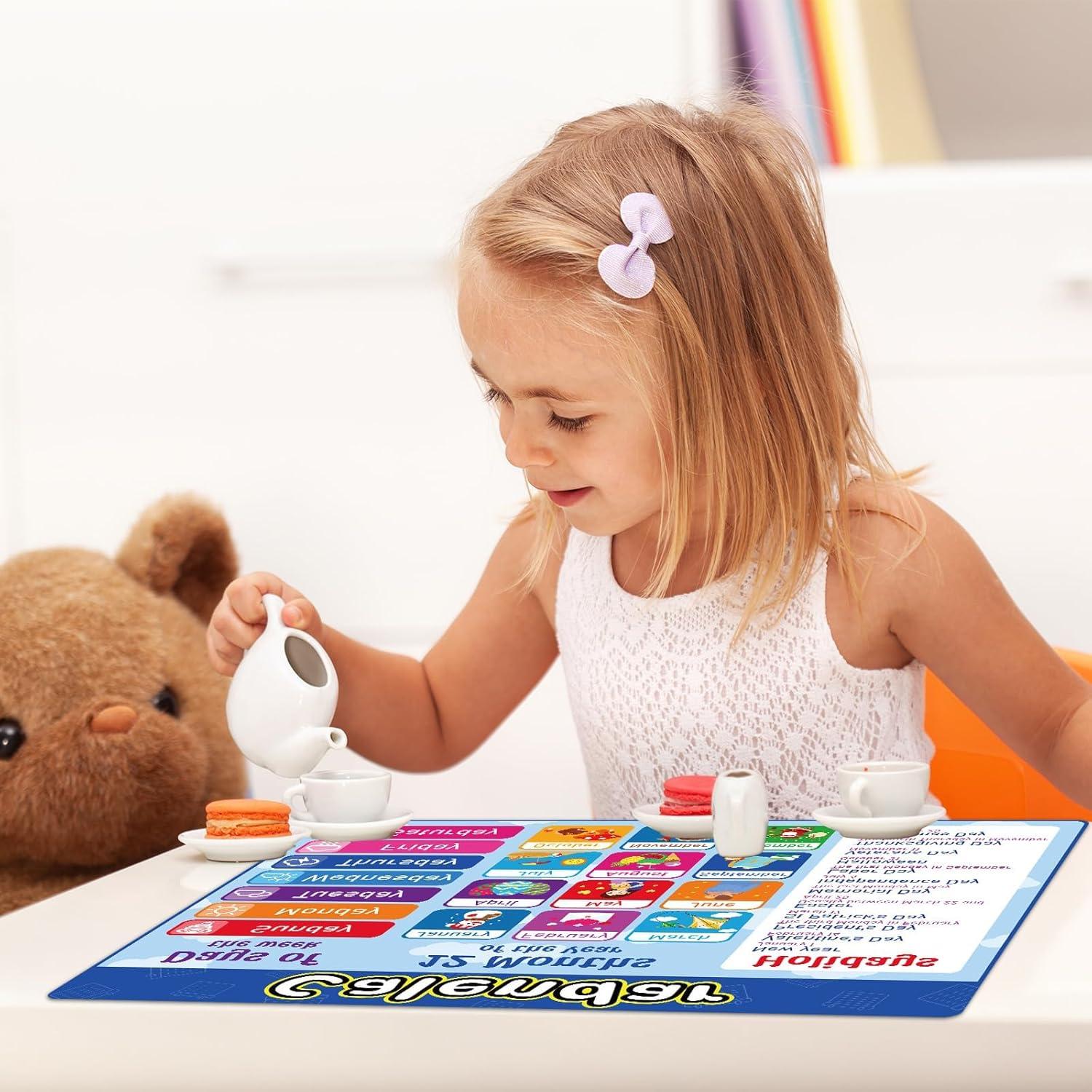 Manteles Plásticos Educativos OBUSATT Set de 6 para Niños