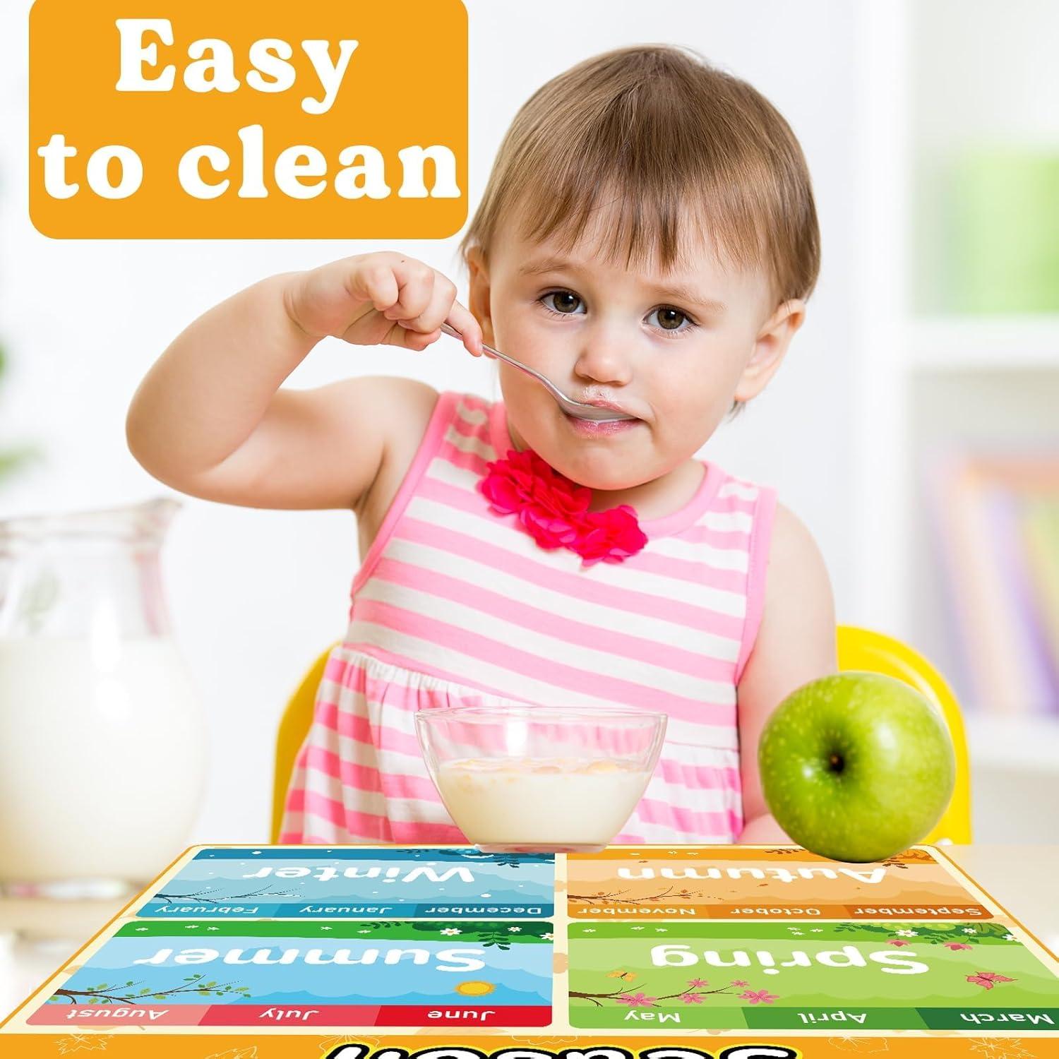 Manteles Plásticos Educativos OBUSATT Set de 6 para Niños