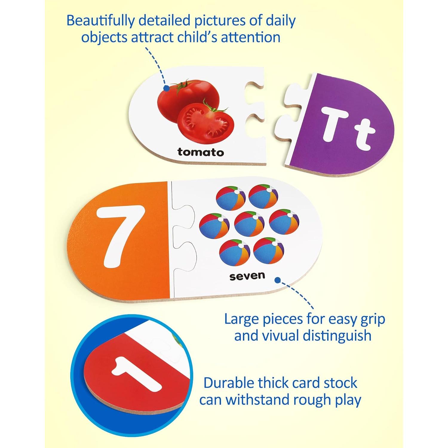 Juego de Emparejamiento del Alfabeto Coogam 36 Piezas Educativo