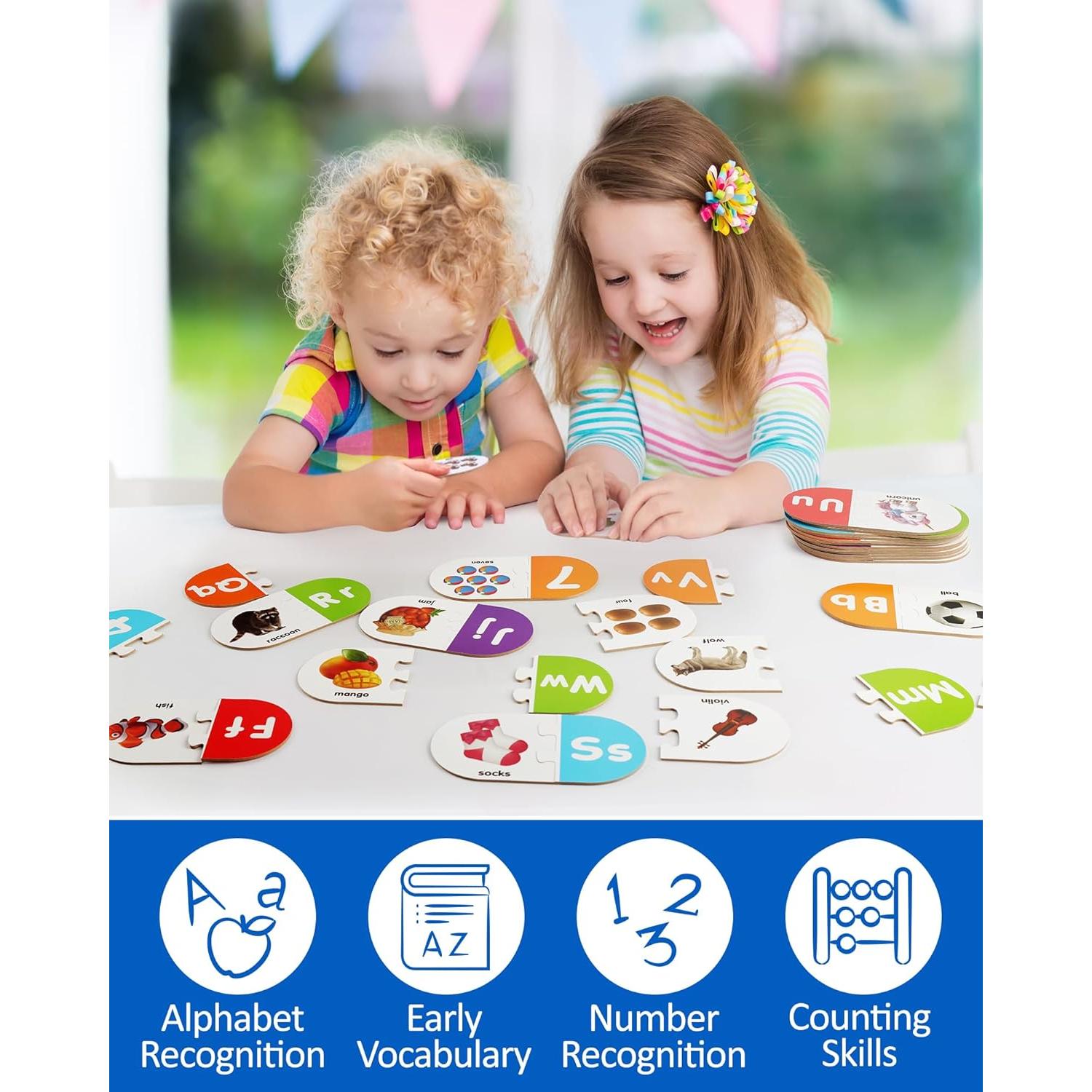 Juego de Emparejamiento del Alfabeto Coogam 36 Piezas Educativo