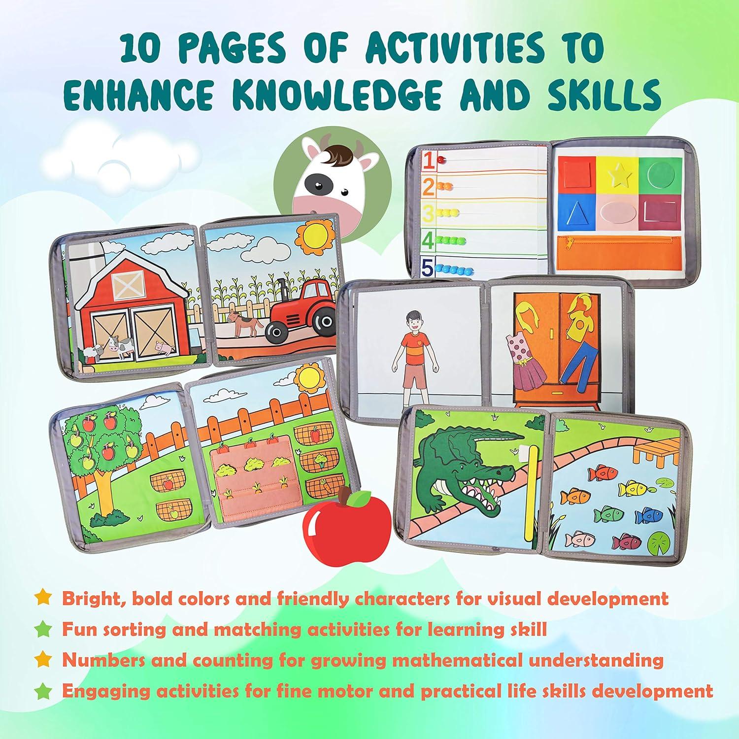 Libro Silencioso Montessori Quiet Book Club - Juguete de Viaje