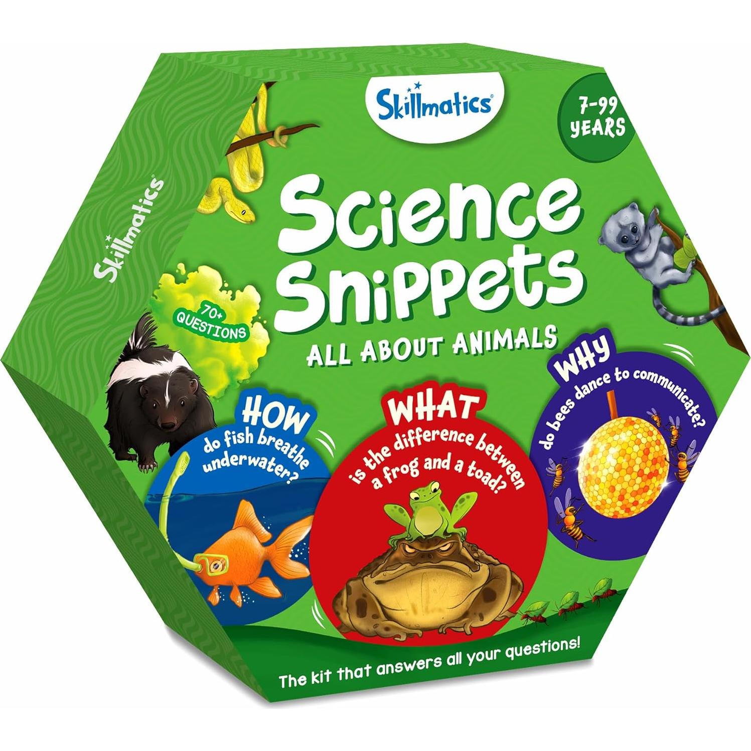 Tarjetas Flash Skillmatics Ciencia Animales - 70 Piezas Educativas