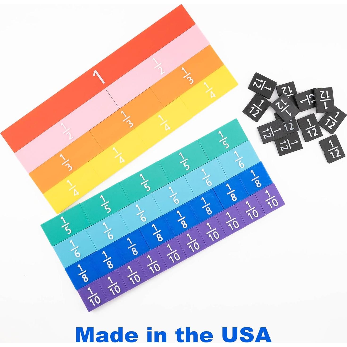 Kit de Azulejos de Fracción Montessori MakerStation - 53 Piezas