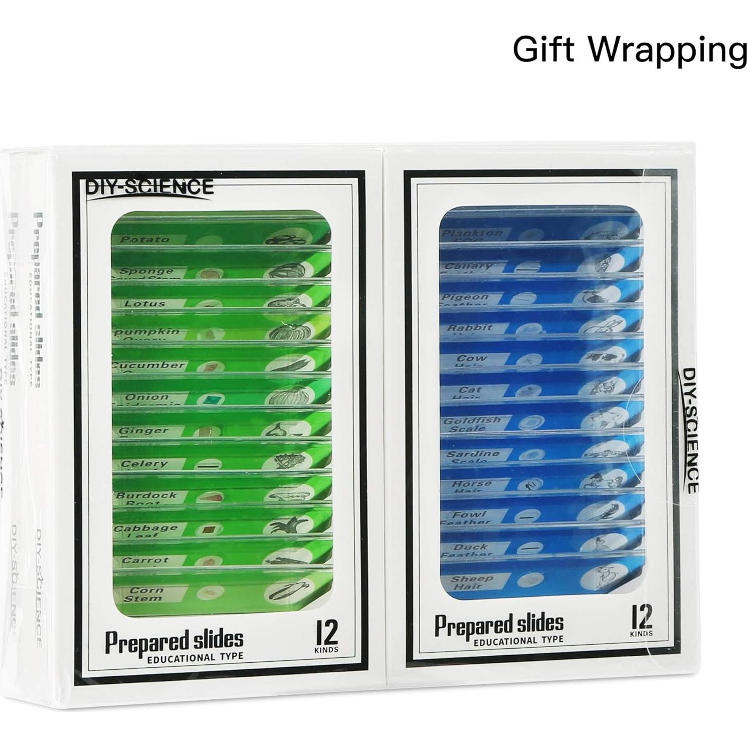 48 Portaobjetos de Microscopio Preparados DIY-SCIENCE EDU