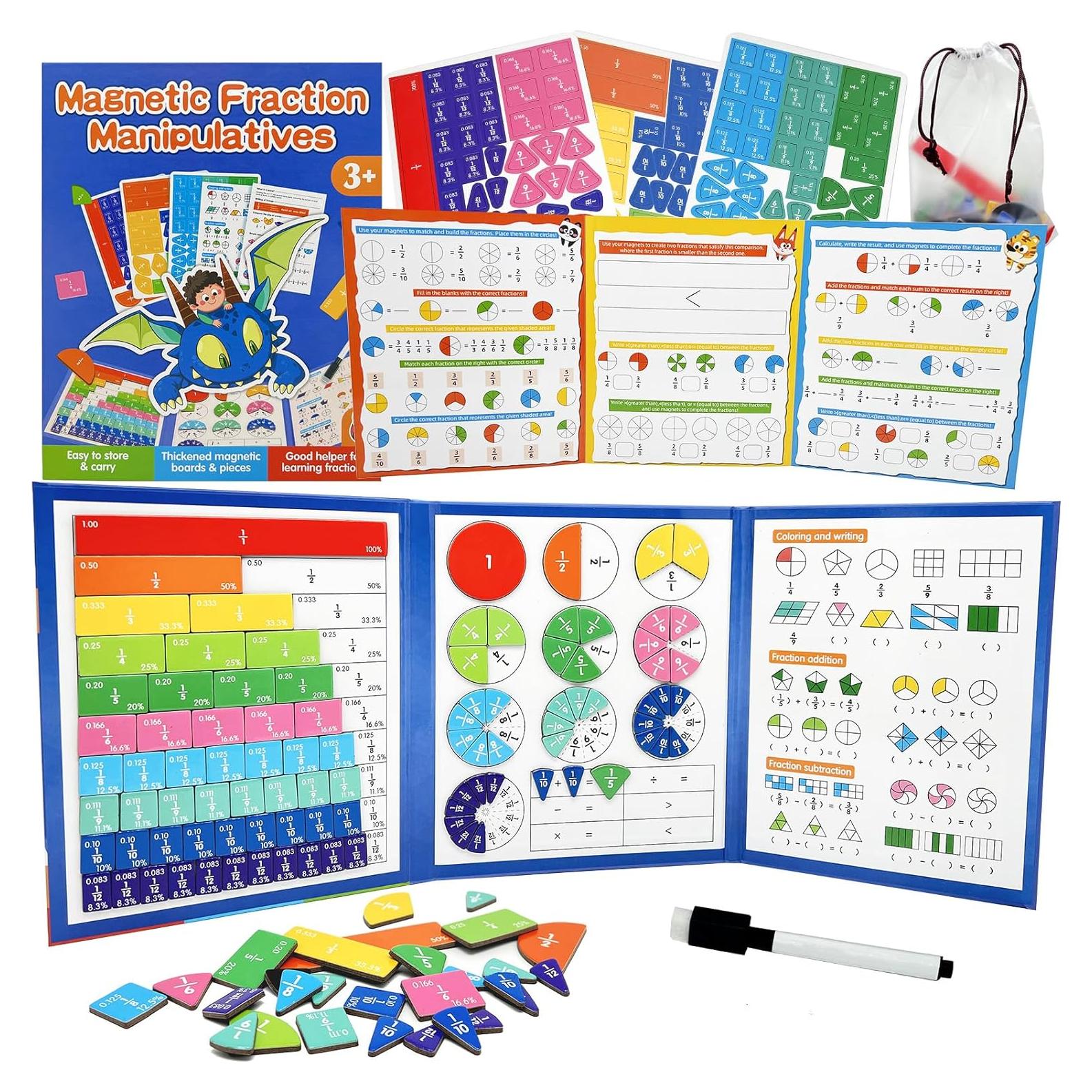 Juego de Azulejos y Círculos de Fracciones Magnéticos CABVIP