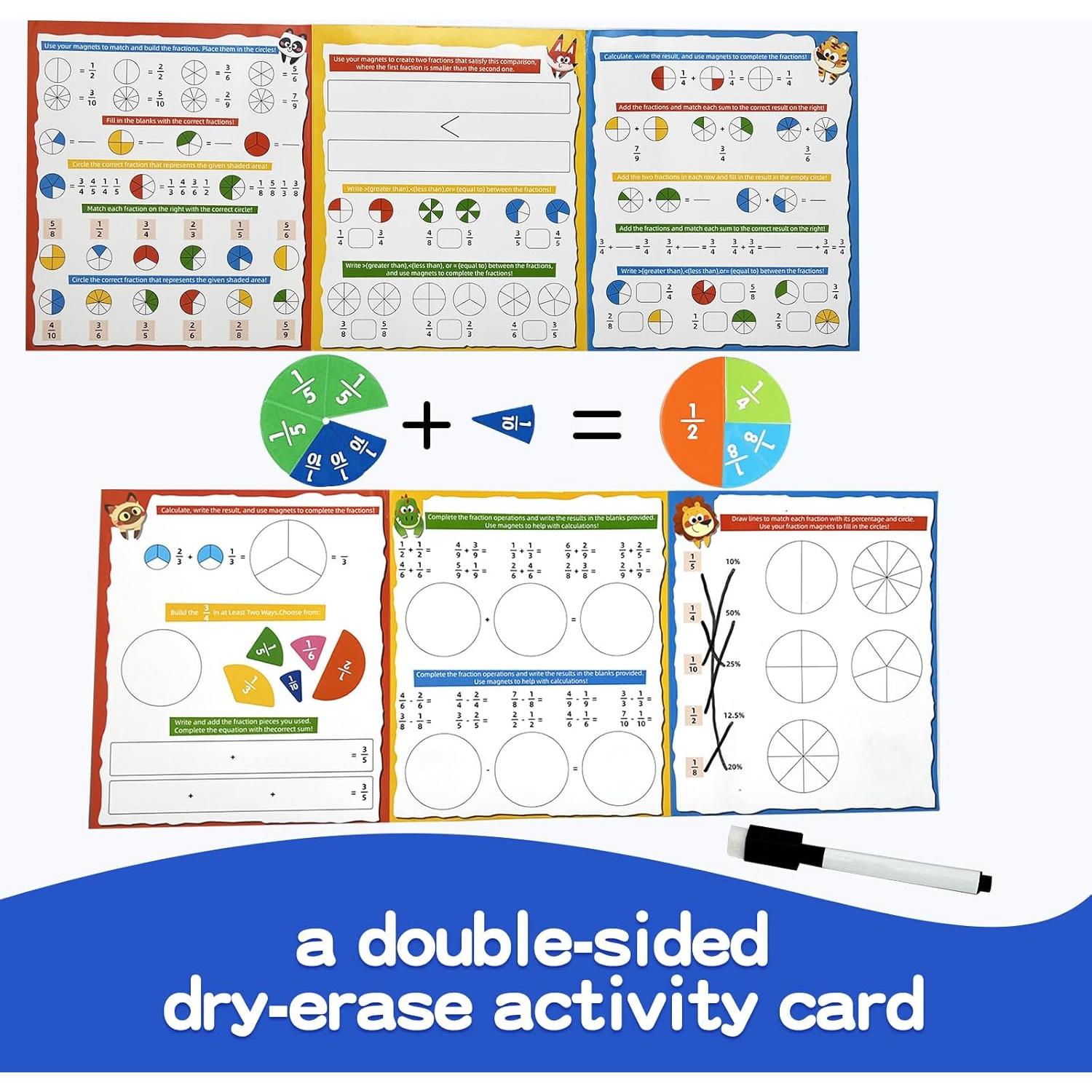 Juego de Azulejos y Círculos de Fracciones Magnéticos CABVIP