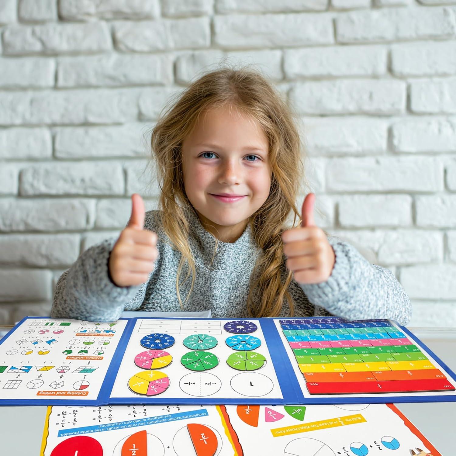 Juego de Azulejos y Círculos de Fracciones Magnéticos CABVIP