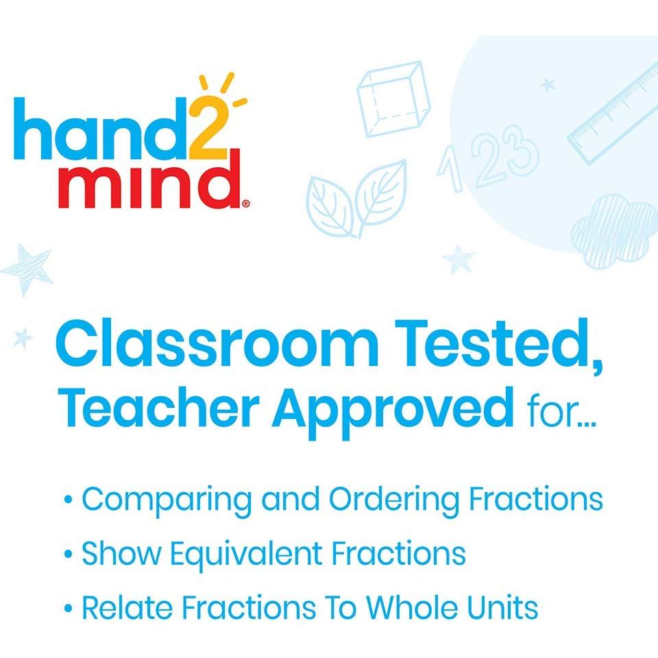 Círculos de Fracciones Hand2mind - Juego de 5 Manipulativos
