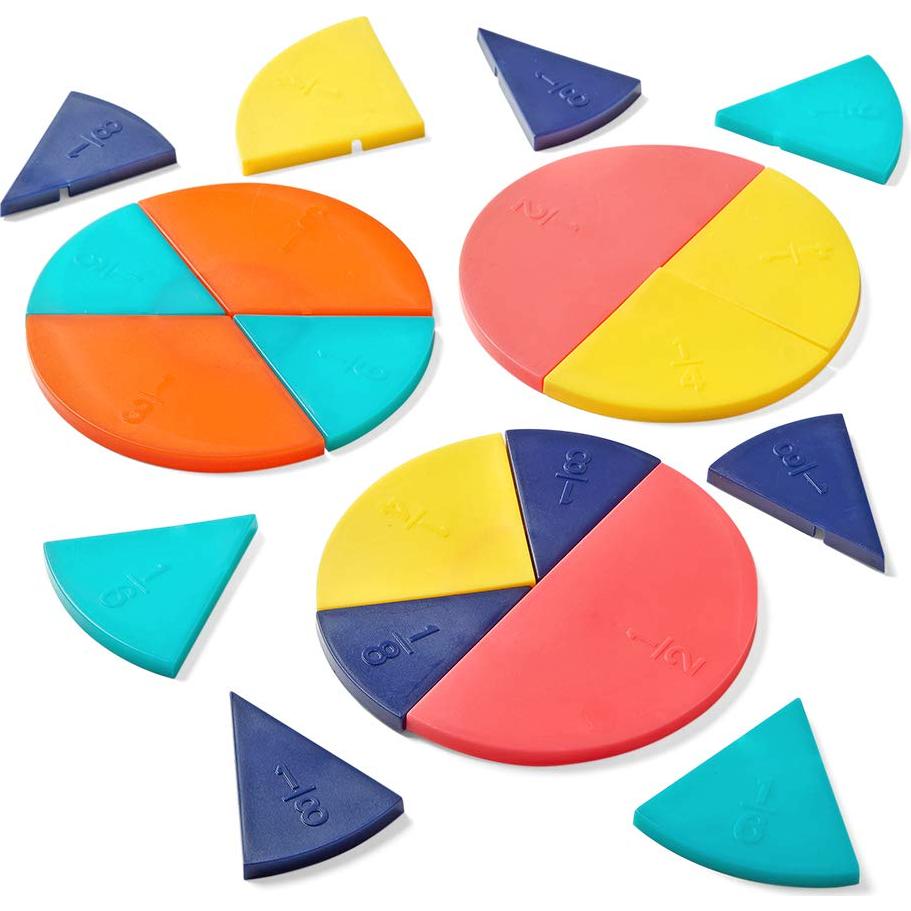 Círculos de Fracciones Hand2mind - Juego de 5 Manipulativos