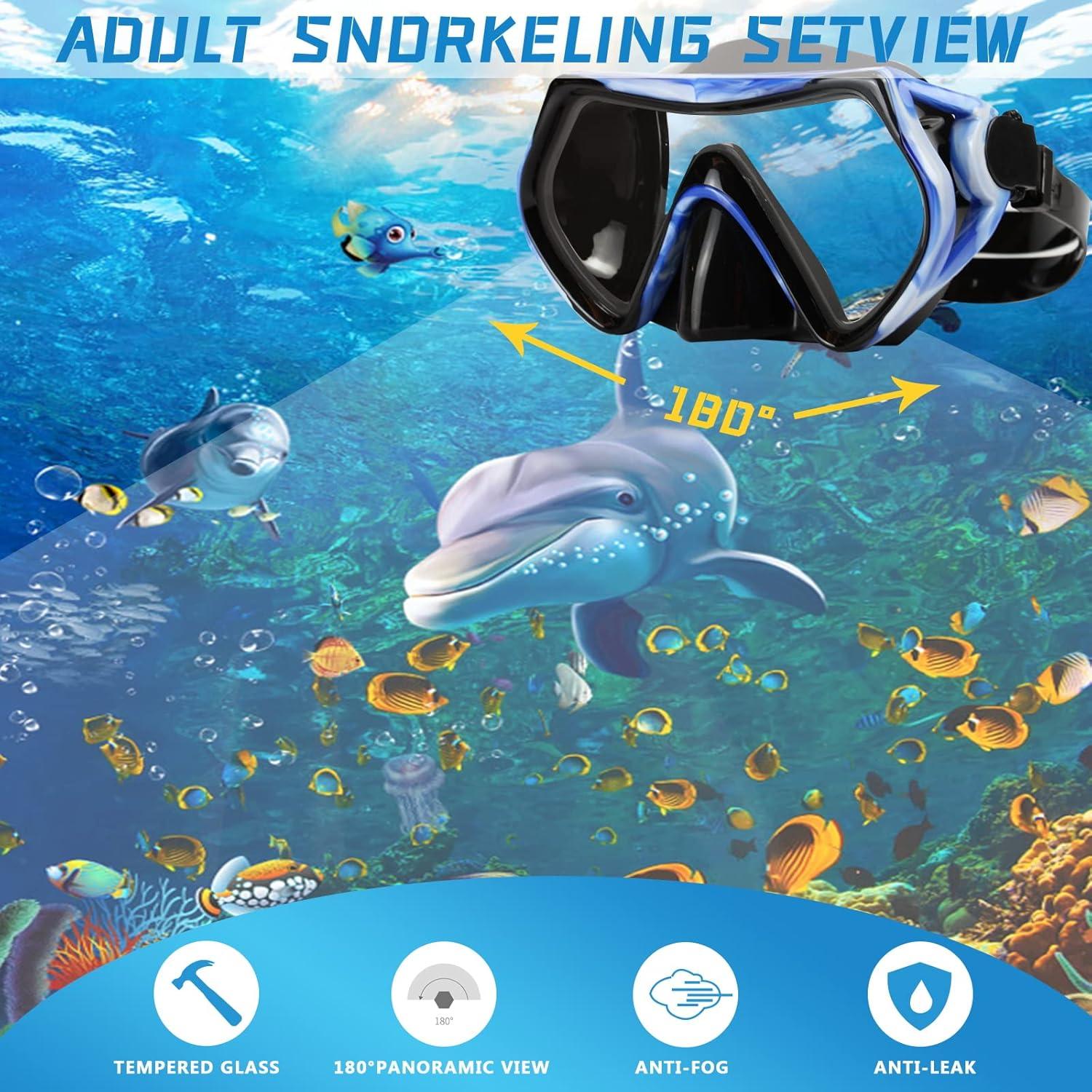 Máscara de Snorkel DIPUKI TC6115 para Adultos y Jóvenes