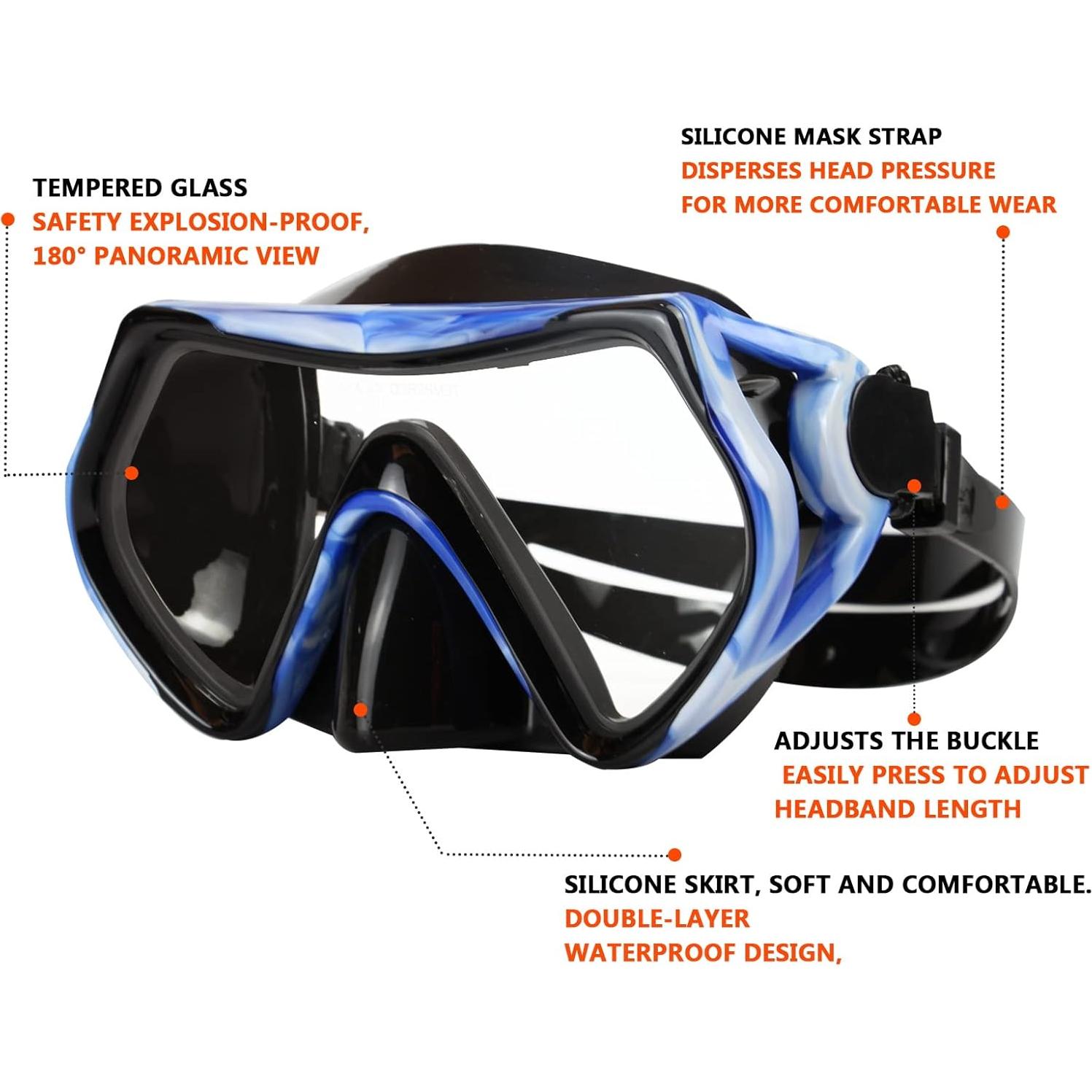 Máscara de Snorkel DIPUKI TC6115 para Adultos y Jóvenes