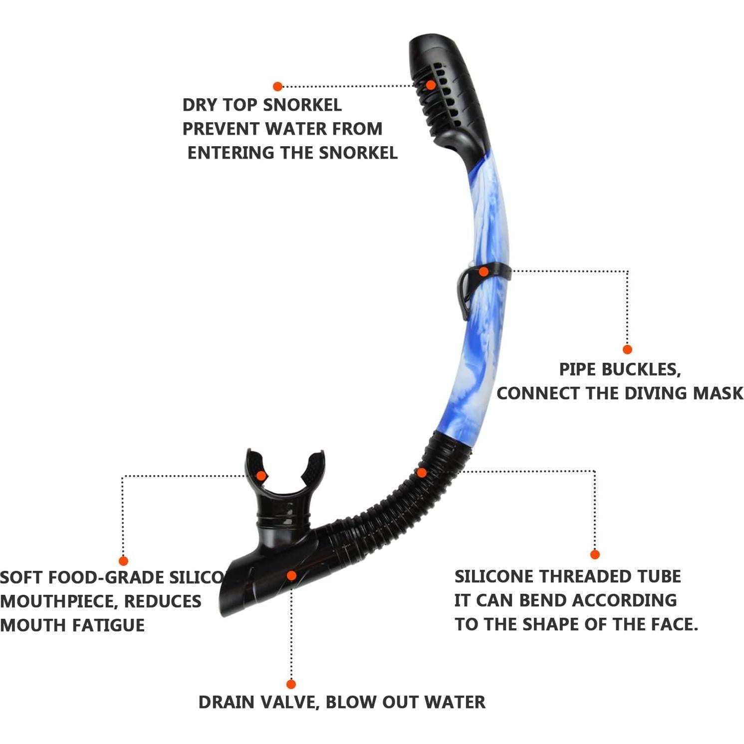Máscara de Snorkel DIPUKI TC6115 para Adultos y Jóvenes