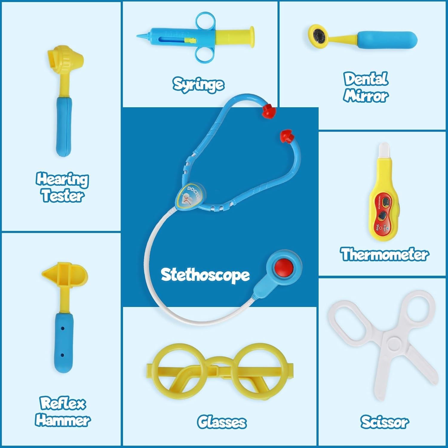 Kit de Doctor para Niños Playkidiz - 8 Piezas Educativas