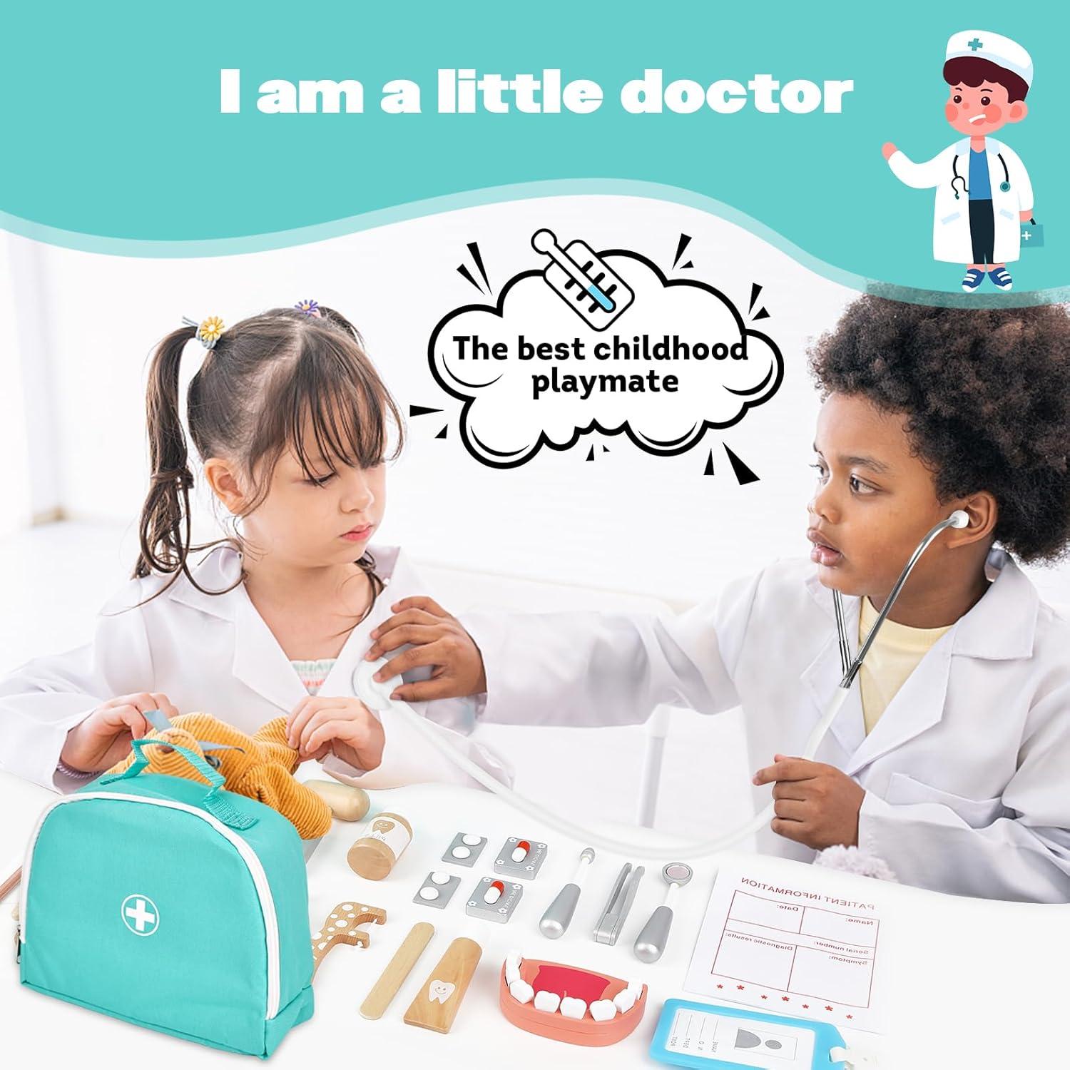 Kit de Doctor Fsaroo para Niños - Juego de Rol Educativo 25 Piezas
