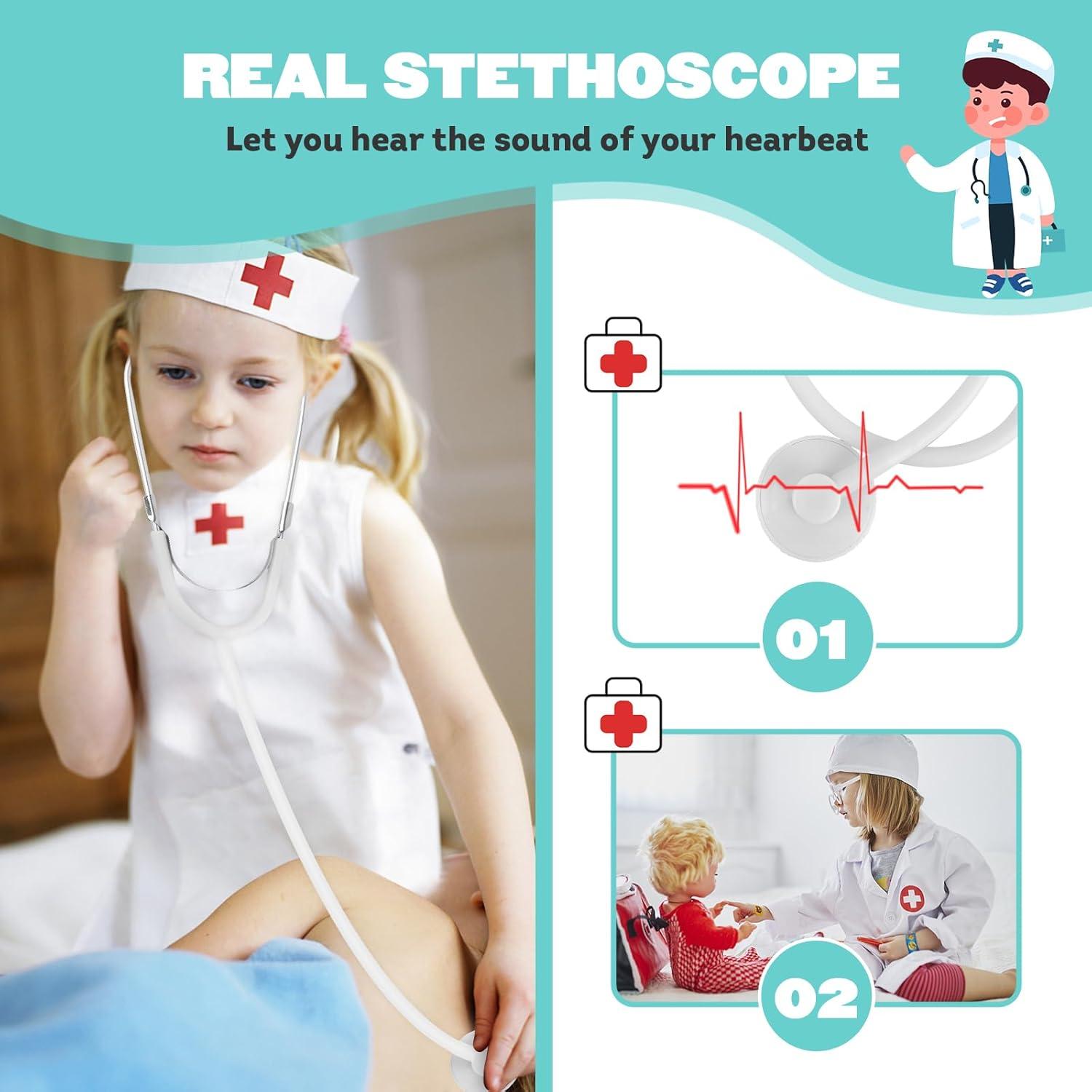 Kit de Doctor Fsaroo para Niños - Juego de Rol Educativo 25 Piezas