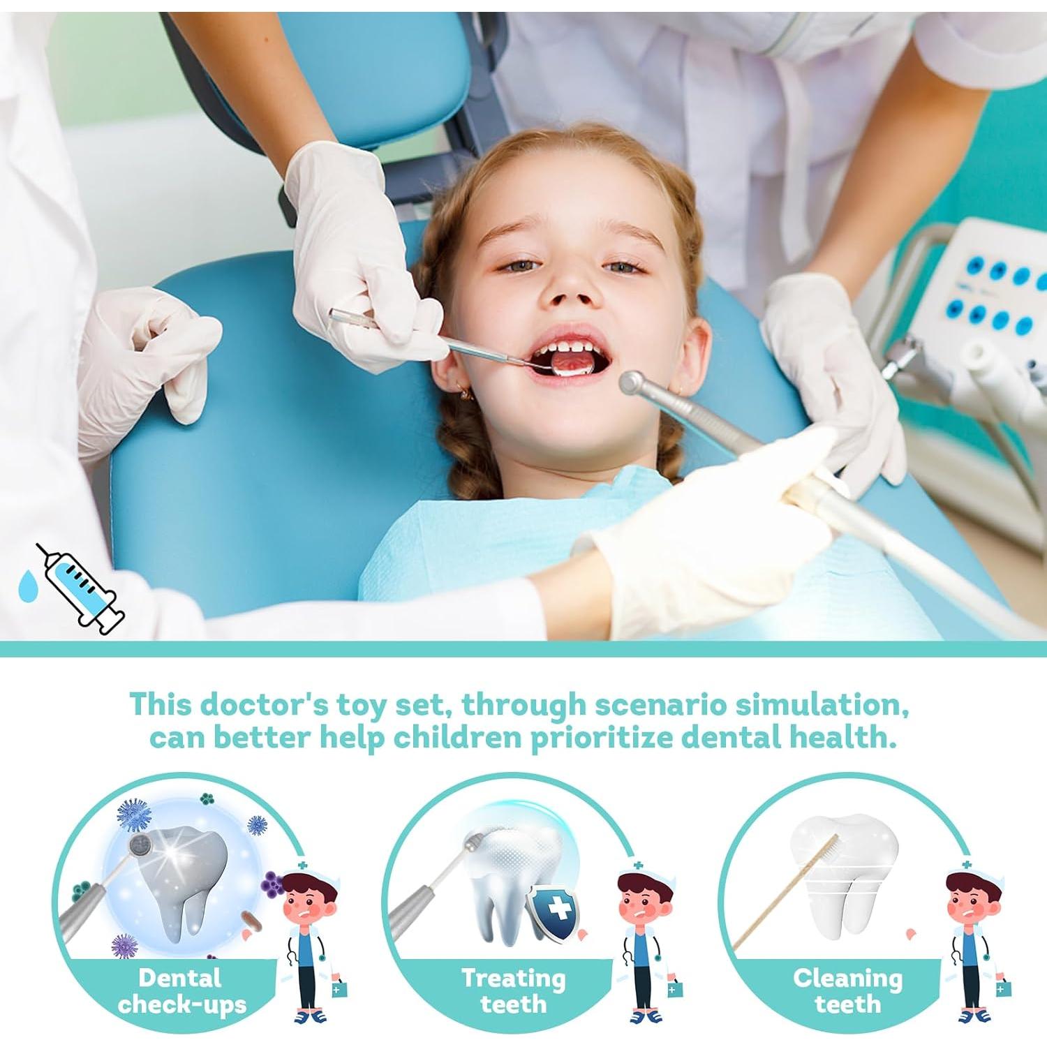 Kit de Doctor Fsaroo para Niños - Juego de Rol Educativo 25 Piezas