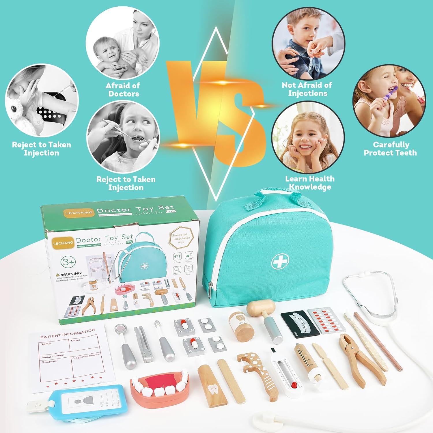 Kit de Doctor Fsaroo para Niños - Juego de Rol Educativo 25 Piezas