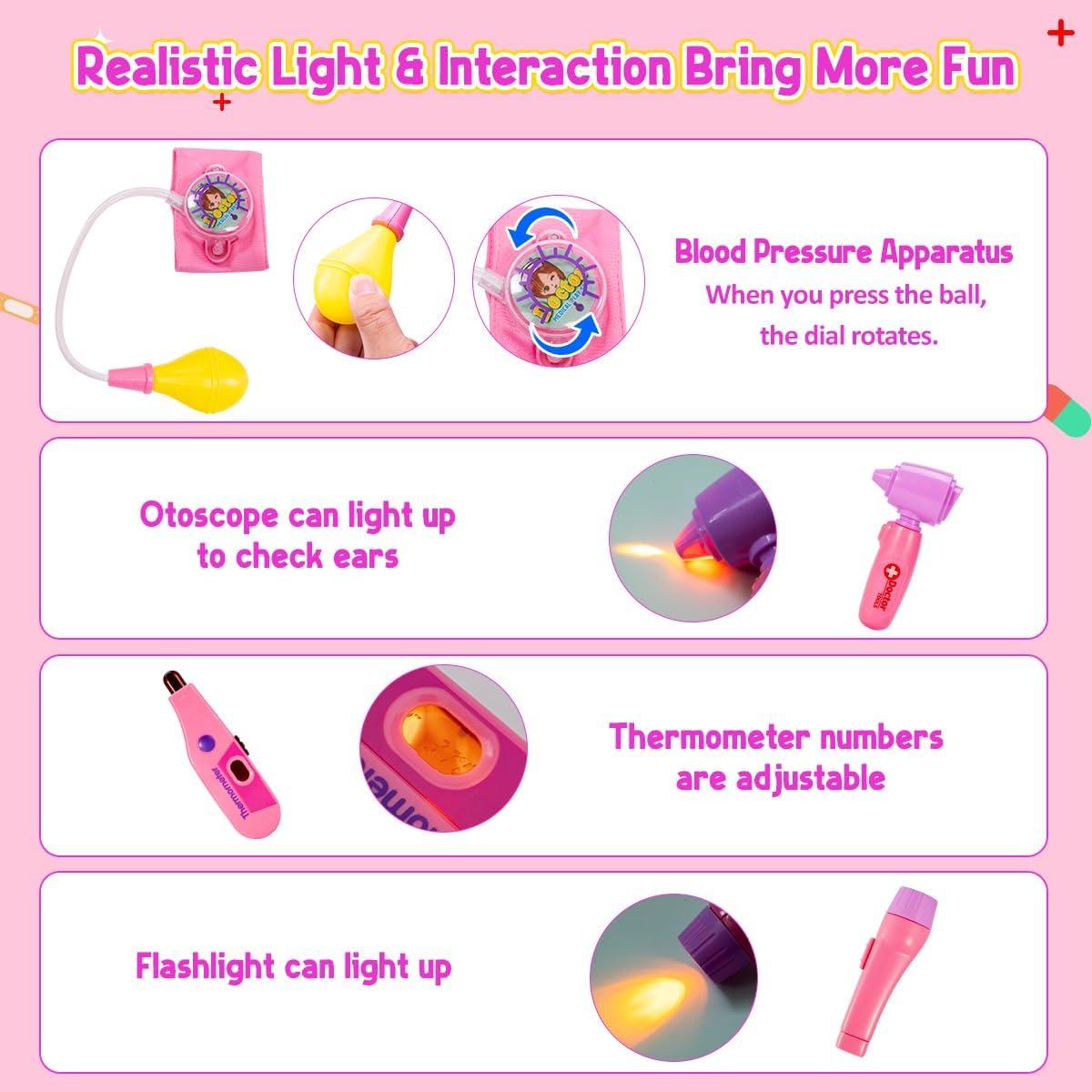 Kit de Juego de Doctor Meland para Niñas 3-6 Años - 32 Piezas