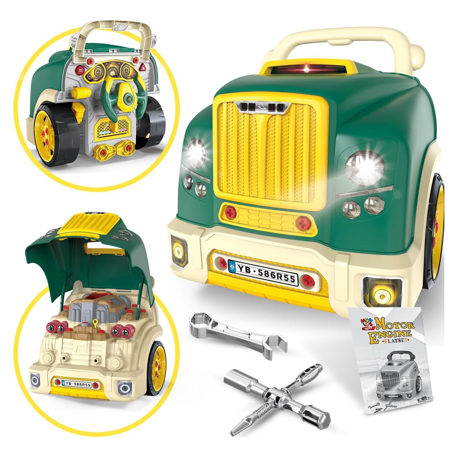 Juego de Motor de Camión Grande Mobius Toys 59 Piezas Verde