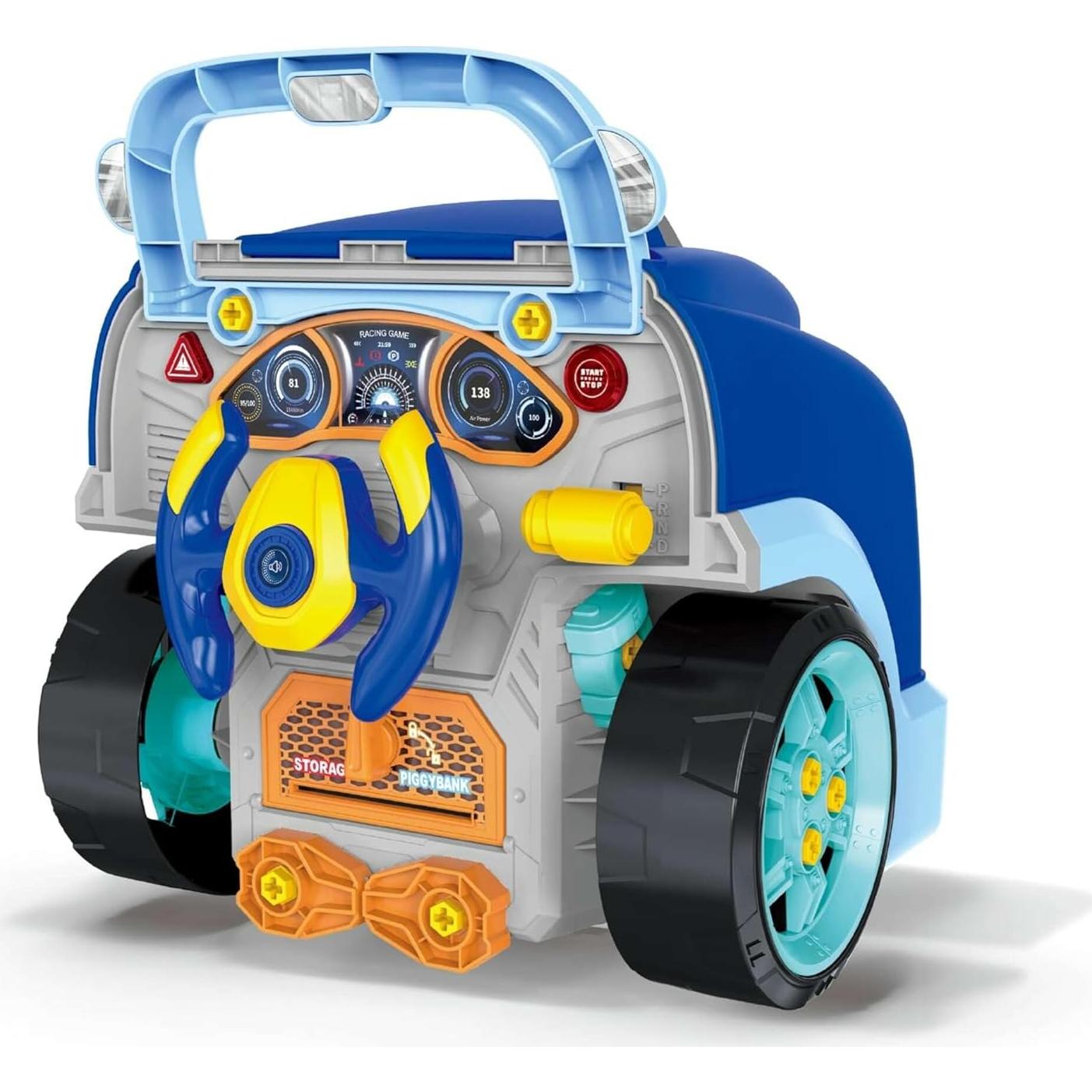 Taller de Motores de Automóviles La Fábrica de Burbujas - Azul - Juguete Mecánico 59 Piezas