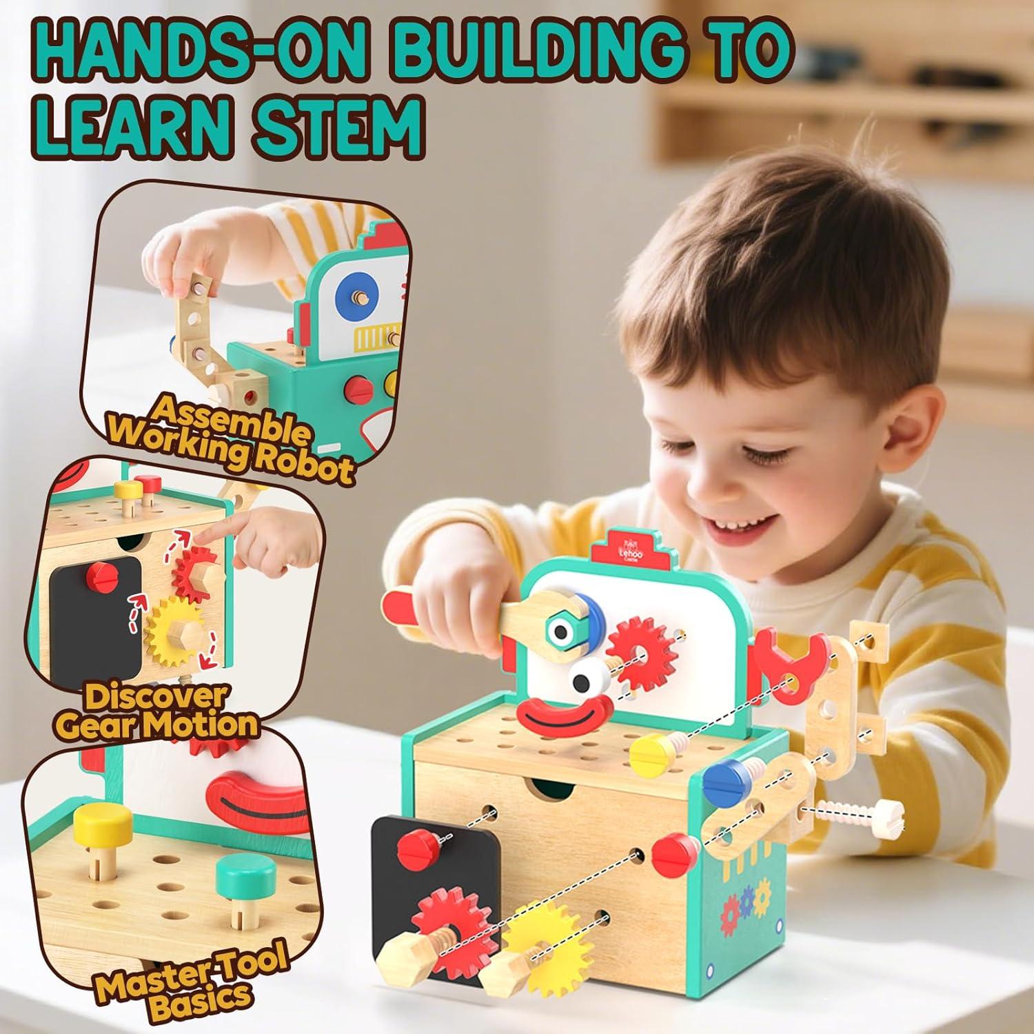 Juego de Herramientas de Madera Lehoo Castle para Niños 3-5 Años