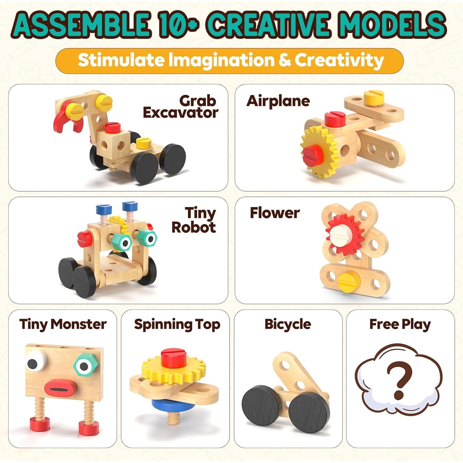 Juego de Herramientas de Madera Lehoo Castle para Niños 3-5 Años