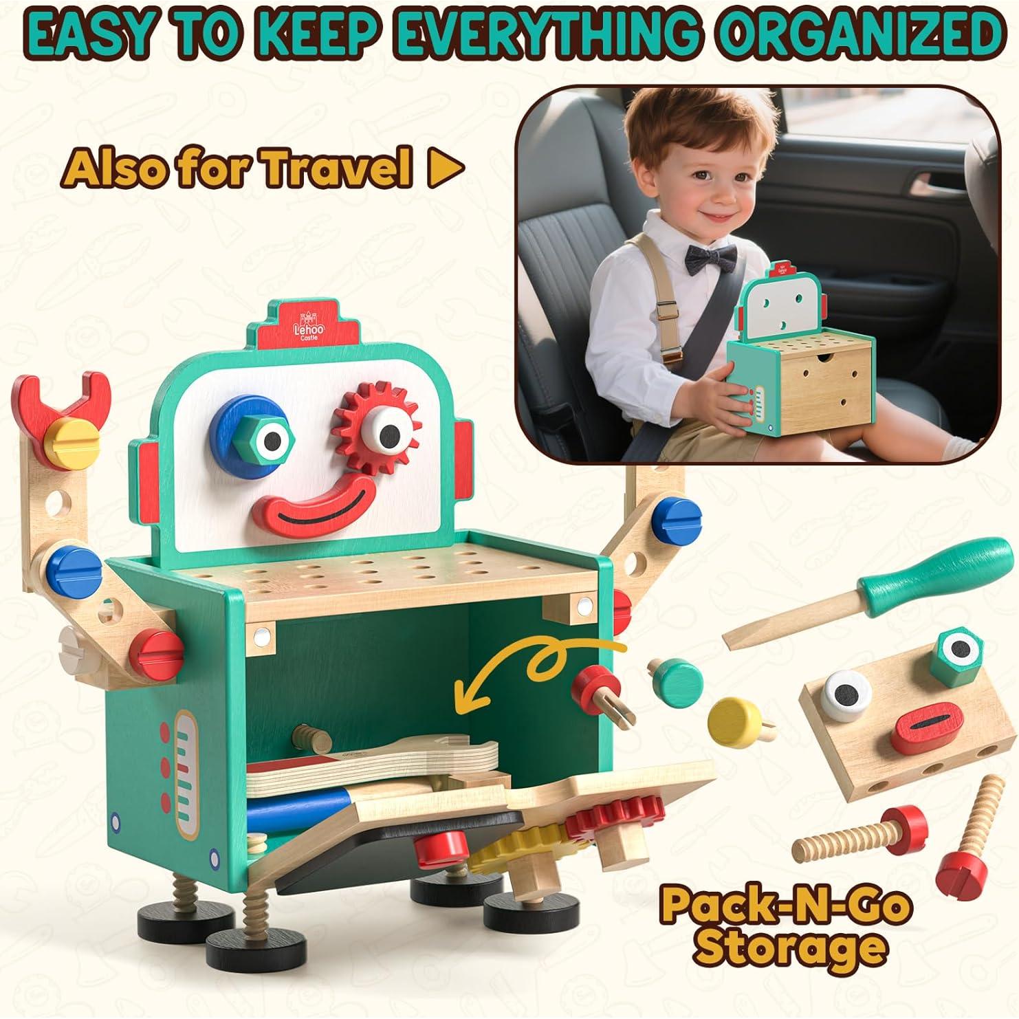 Juego de Herramientas de Madera Lehoo Castle para Niños 3-5 Años