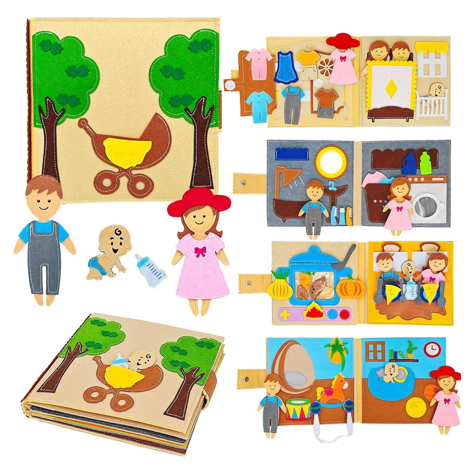 Libro Ocupado Montessori Sendhjurf 21.1x20.6 cm para Niños 3-8 Años