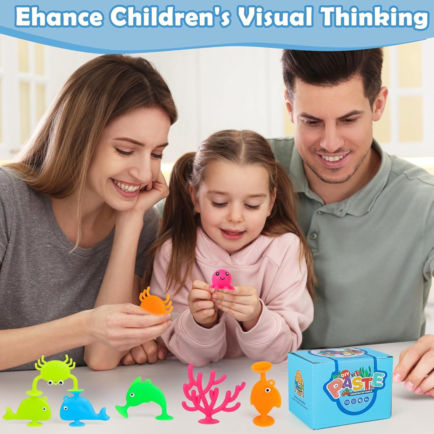 Juguetes de Ventosas Tepear 18 PCS Animales Oceánicos Baño