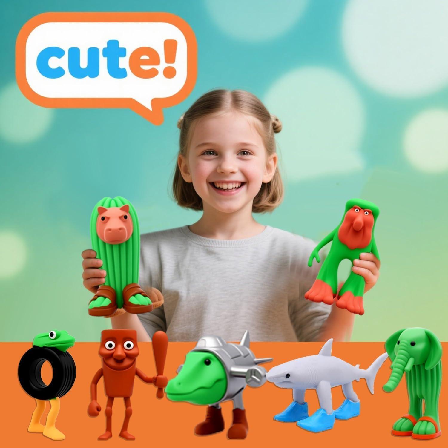 24 Juguetes de Silicona Brainrot DONGYING, Figuras Divertidas 6.5cm