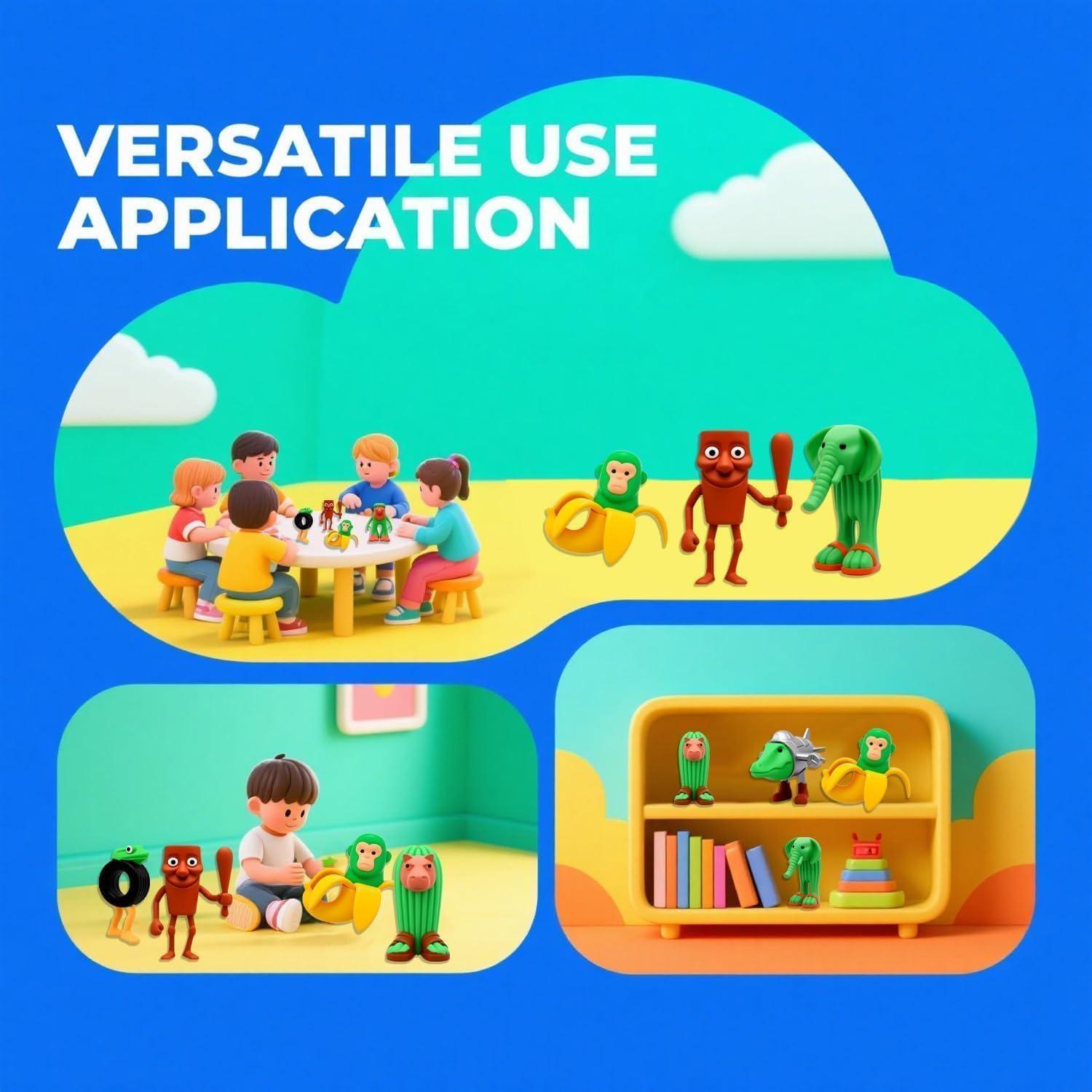 24 Juguetes de Silicona Brainrot DONGYING, Figuras Divertidas 6.5cm